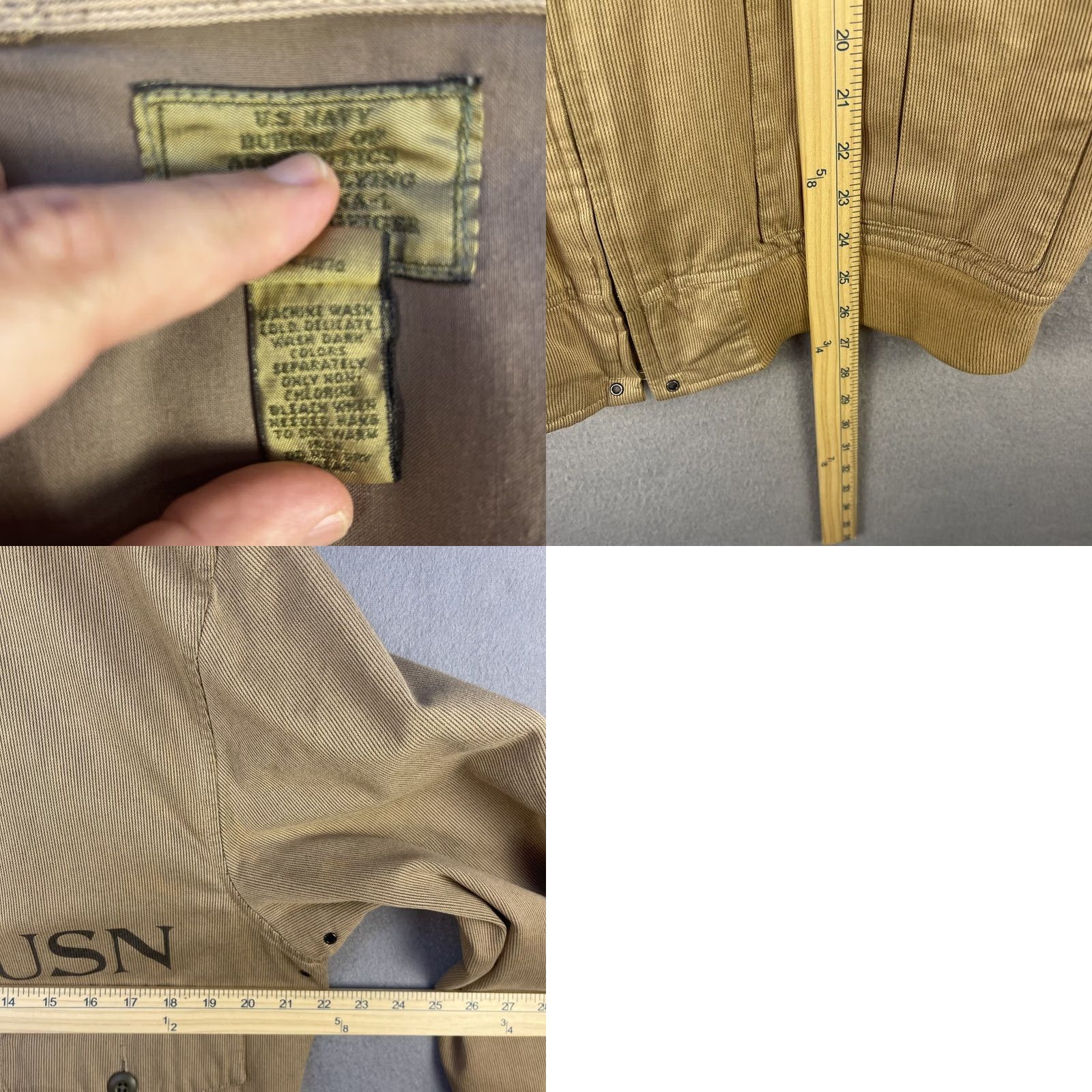 Vintage Willis & Geiger Jacket Mens 44 Beige Navy Summer Flying Tan Corduroy USA Size US S / EU 44-46 / 1 - 9 Thumbnail