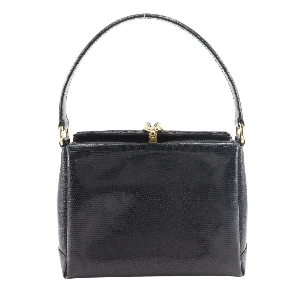 Gucci Gucci Old Gucci Embossed Leather Handbag Leather Handbag Duty Free For Usa in Black, Women's