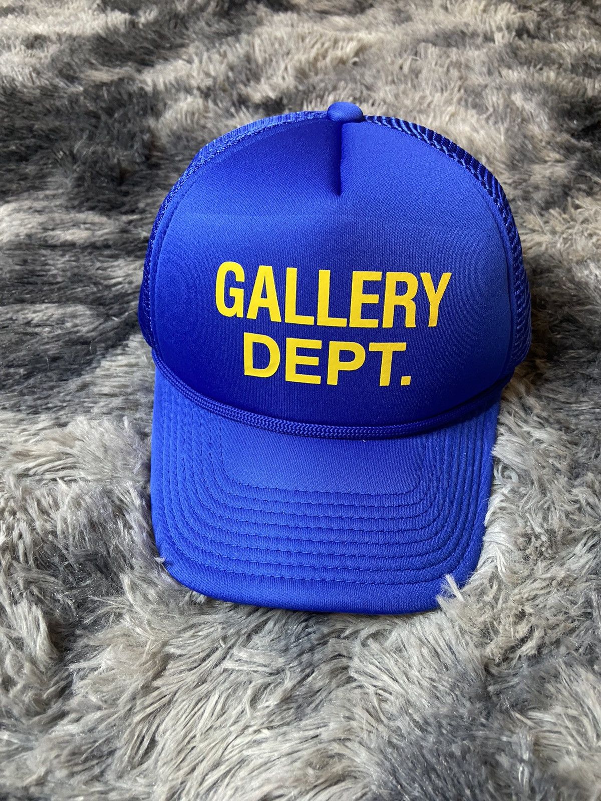 Gallery Dept. Gallery Dept Trucker Hat Blue Yellow Logo SnapBack Cap Size ONE SIZE - 2 Thumbnail