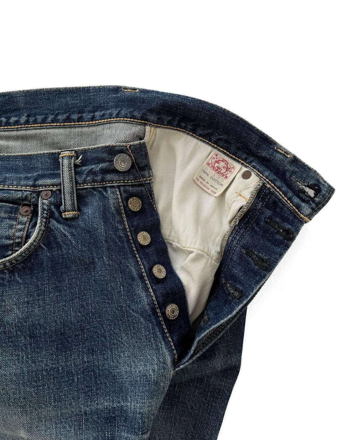 Evisu Vintage00s EVISU SELVEDGE DENIM JEANS Size US 29 - 4 Thumbnail