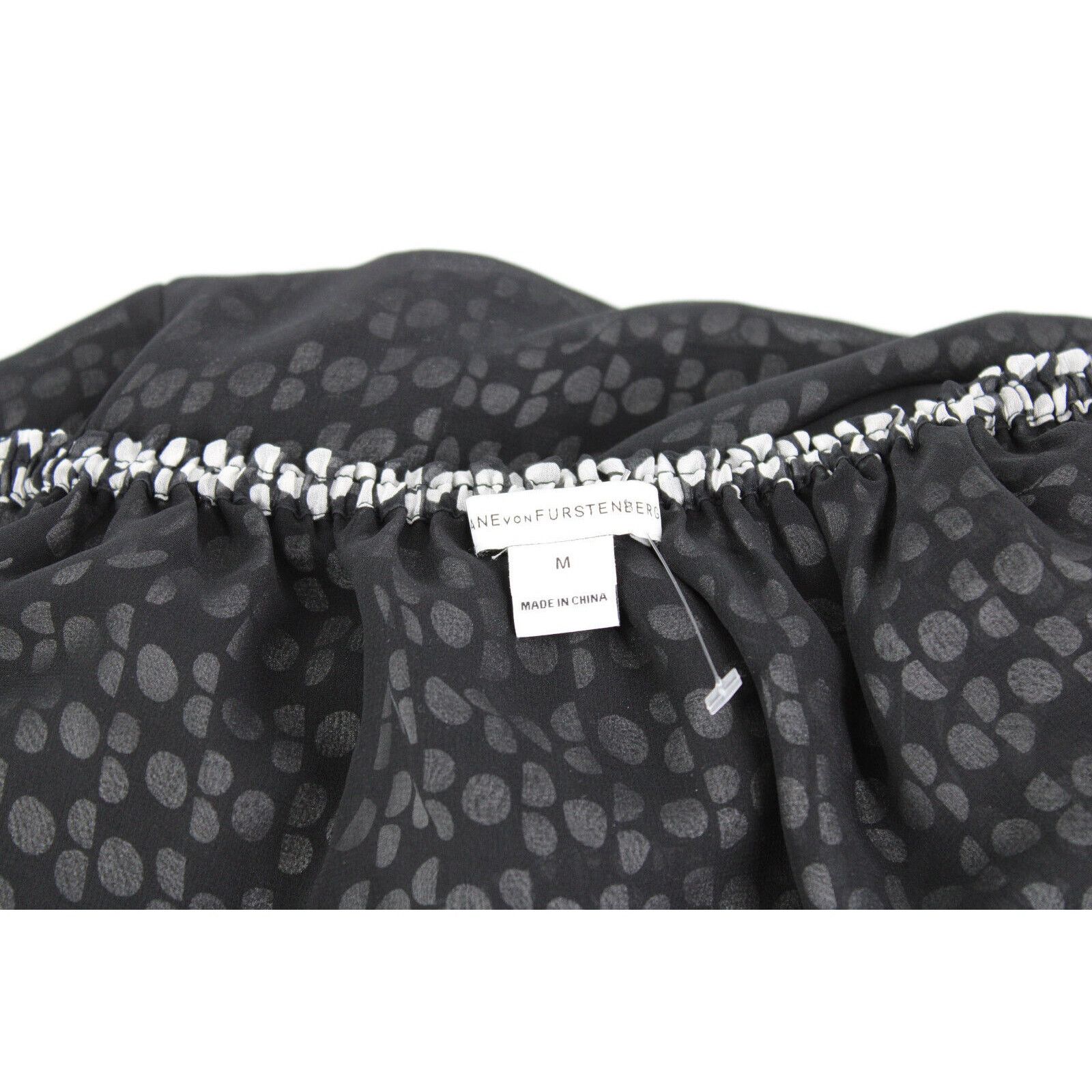 Diane von Furstenberg DIANE VON FURSTENBERG Polka Dot Printed Silk Blouse Top Sz M Size M / US 6-8 / IT 42-44 - 4 Thumbnail