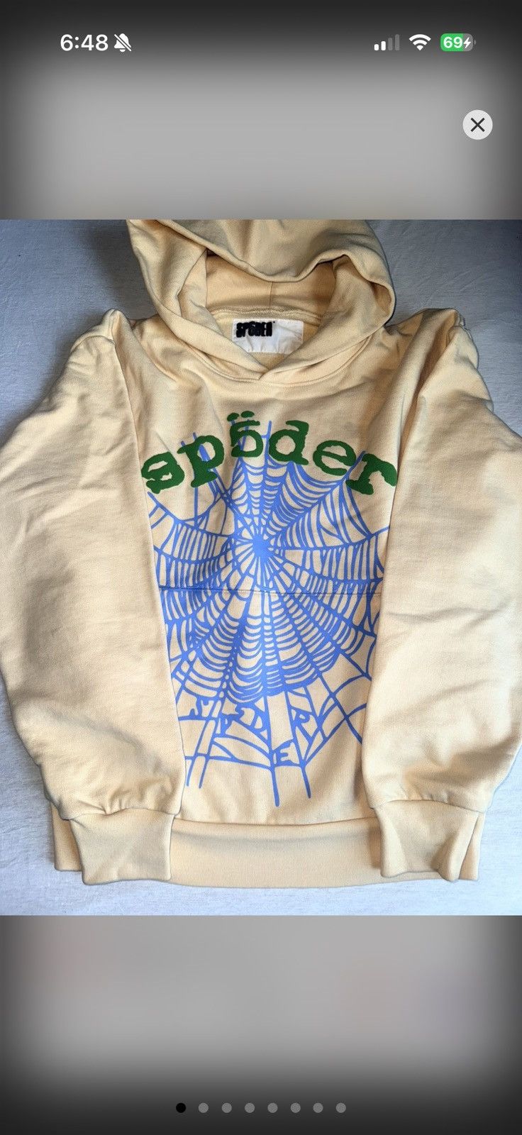 Sp5der Sp5der Cream OG Web V2 Hoodie Size US S / EU 44-46 / 1 - 1 Thumbnail