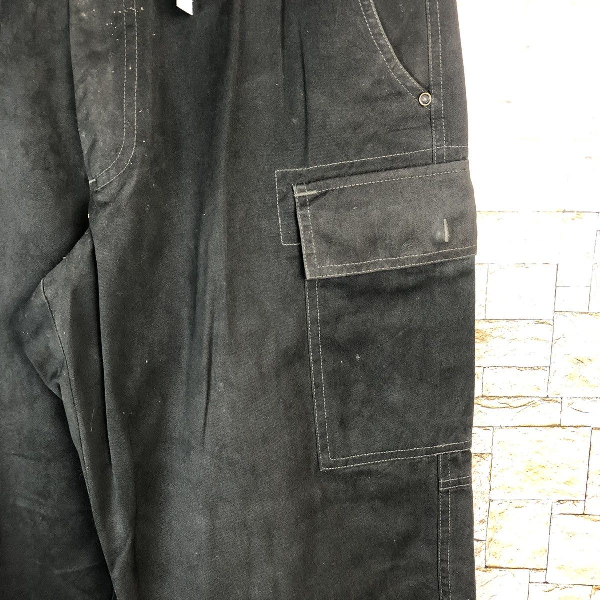 Japanese Brand Burtle Black Cargo Multipocket Pants #A599 Size US 32 / EU 48 - 10 Thumbnail