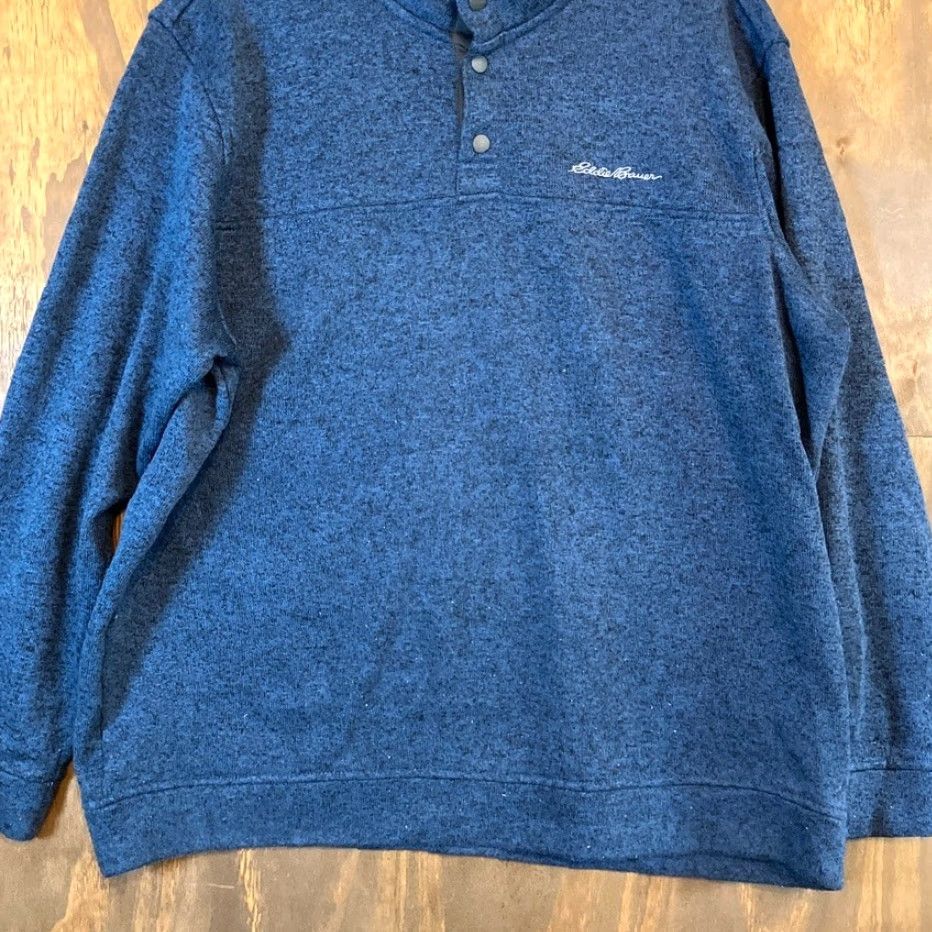 Eddie Bauer VINTAGE Eddie Bauer Mens Sweatshirt Blue Radiator Fleece Snap Mock Neck Long Sleeve XXL Size US XXL / EU 58 / 5 - 3 Thumbnail