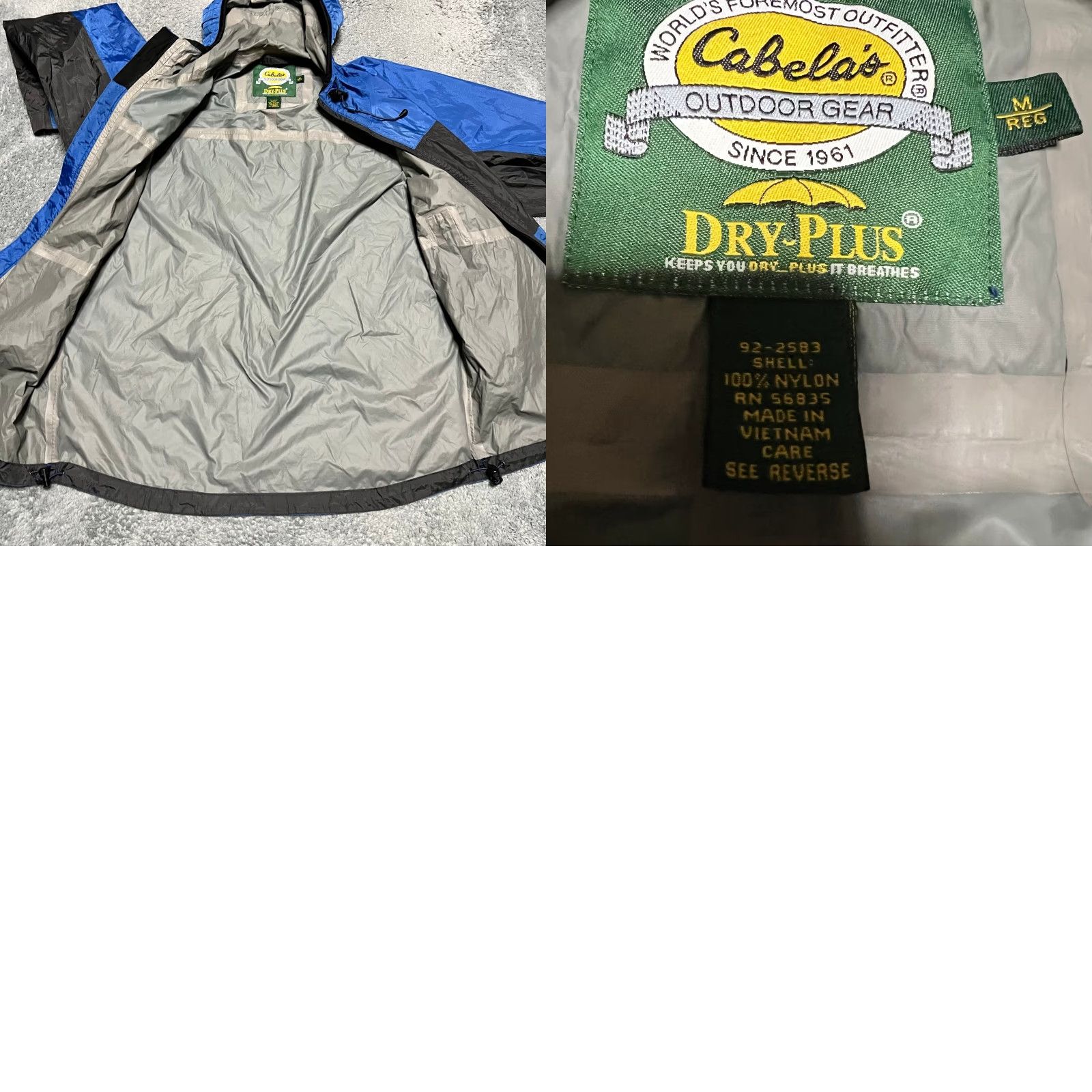 Vintage Cabela's Mens Medium Blue Nylon Rain Windbreaker Jacket ** User: Cabela's Mens Medium Blue Nylon Rain Windbreaker Jacket ** Size US M / EU 48-50 / 2 - 8 Thumbnail