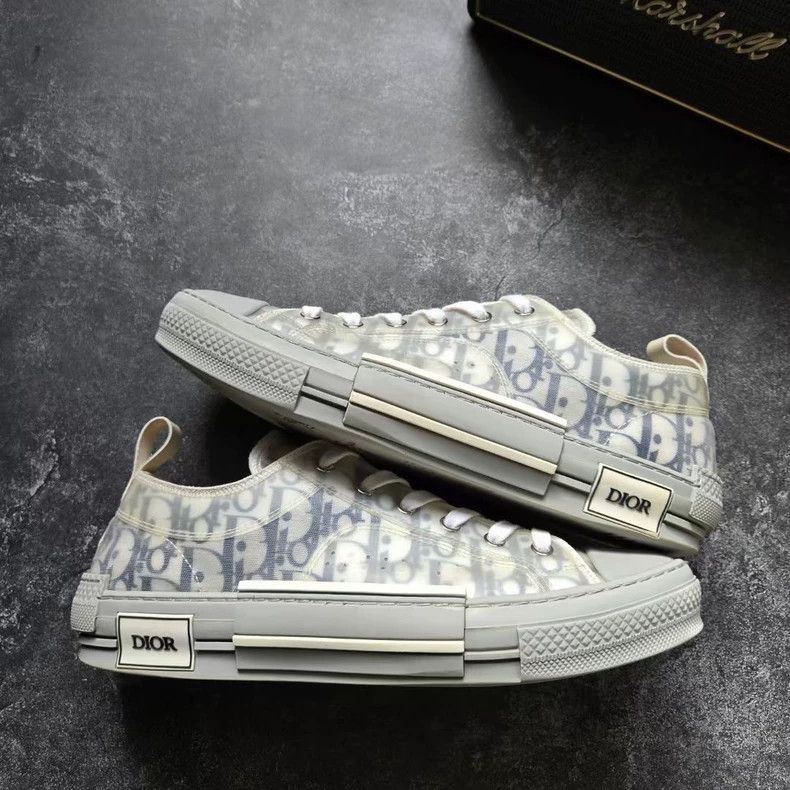 Dior DIOR B23 Sneakers White Blue Gray Size 42-2506 Size US 9 / EU 42 - 4 Thumbnail