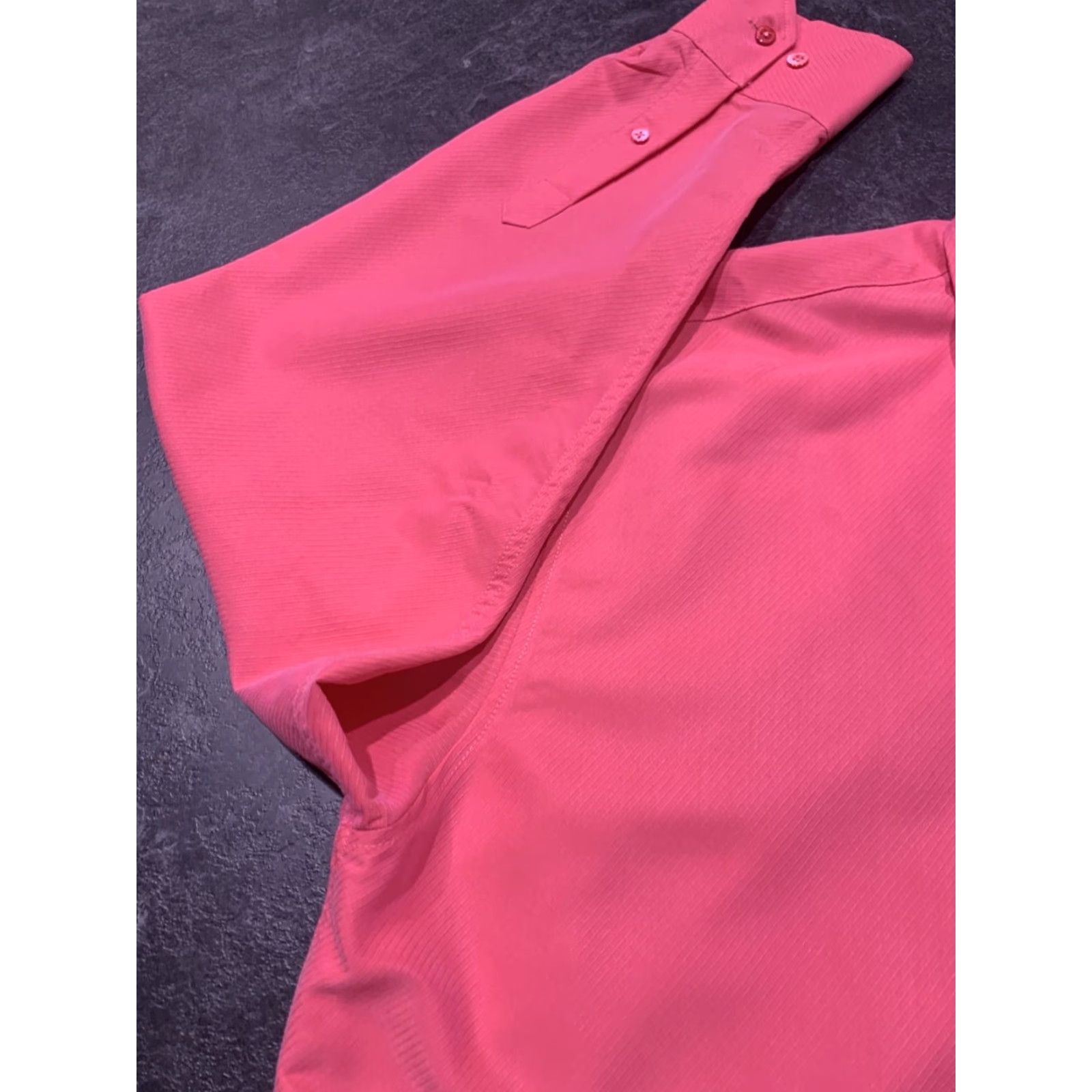 BUGATCHI VINTAGE Bugatchi Uomo Dress Shirt Long Sleeve Adult Large Pink Preowned Mens Size 42R - 7 Thumbnail