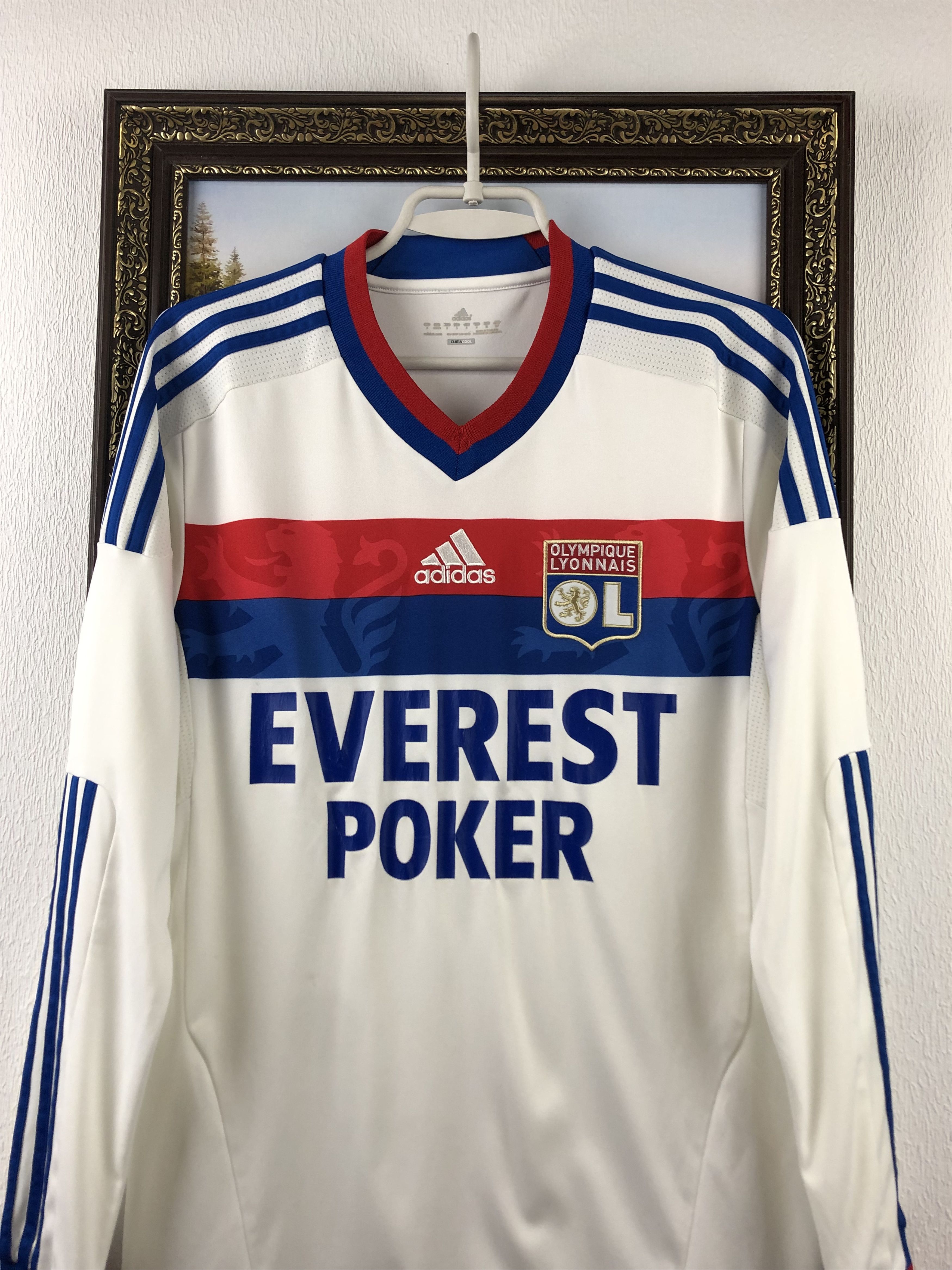 Adidas Olympique Lyonnais shirt 2011 Soccer Jersey Long Sleeve Size US S / EU 44-46 / 1 - 2 Thumbnail