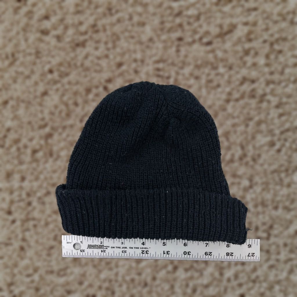 Vintage VINTAGE Beanie Knit Adult One Size Dark Blue Acrylic Snow Winter Ski Hat Mens Size ONE SIZE - 1 Thumbnail