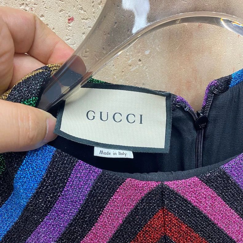 Gucci Gucci Size M Rainbow striped dress 2505-Nextarrow Size 25" / US 0 / IT 36 - 3 Thumbnail