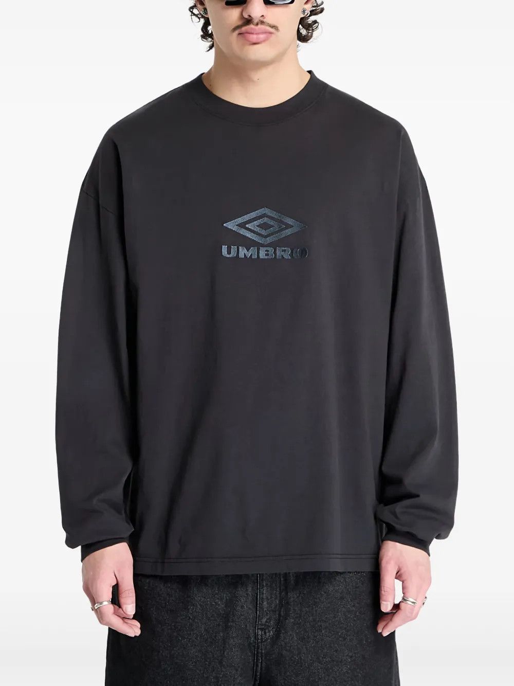 Umbro × Slam Jam Black Embroidered OG Logo Oversized LS T-Shirt Size US M / EU 48-50 / 2 - 2 Thumbnail