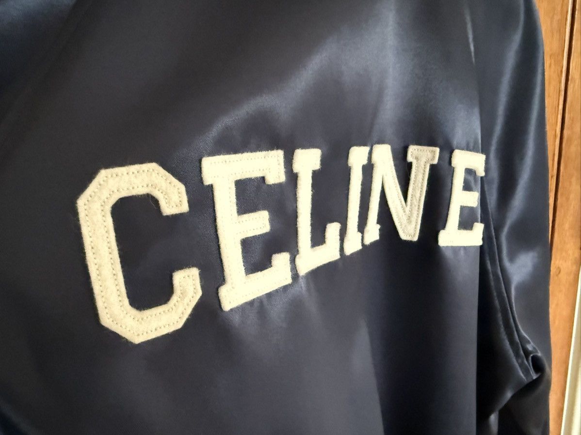 Celine $2.85k 🤑 Celine logo blue satin teddy jacket Hedi Slimane 54 Size US L / EU 52-54 / 3 - 15 Thumbnail