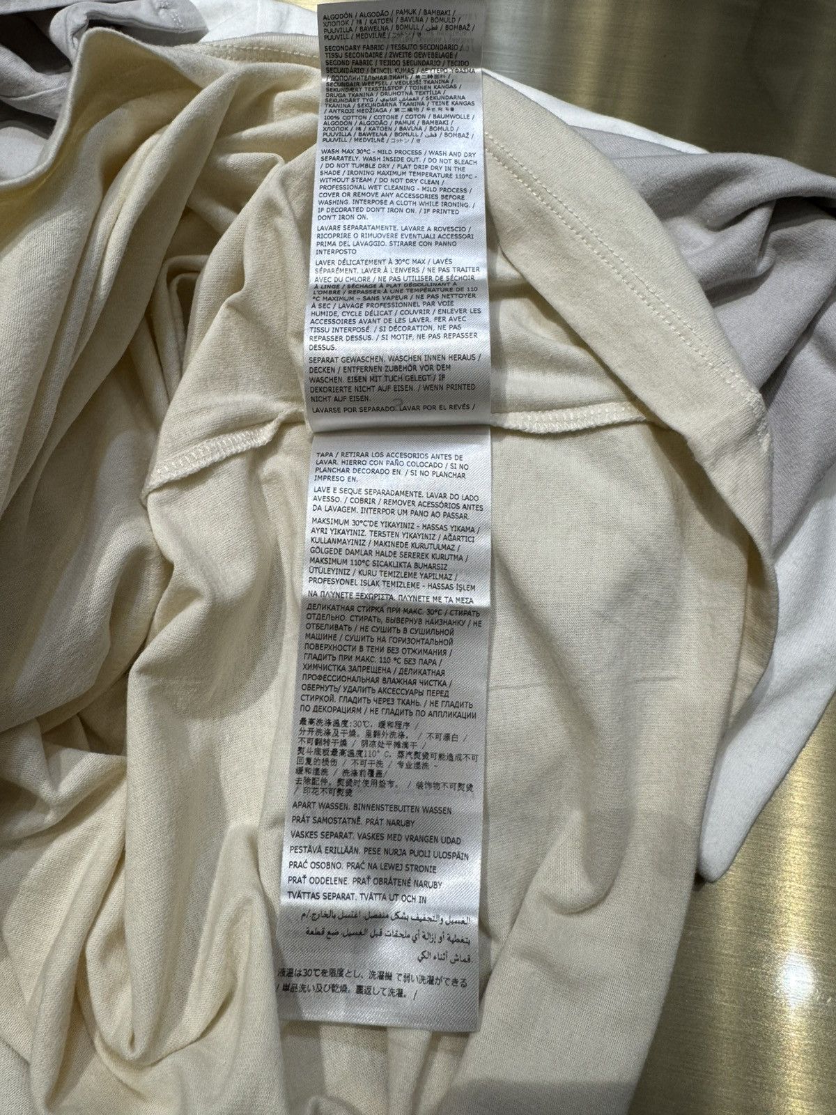 Maison Margiela New 3-Pack Organic Cotton TShirts- Grey/White/Off-White, S Size US S / EU 44-46 / 1 - 12 Thumbnail