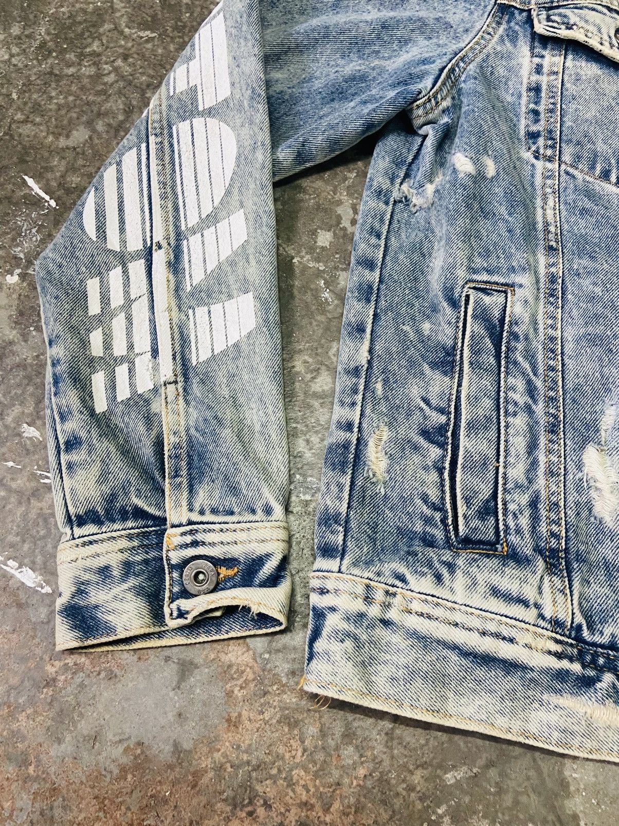 Zara Zara Motion Distressed Style Trucker Jacket Size US L / EU 52-54 / 3 - 4 Thumbnail