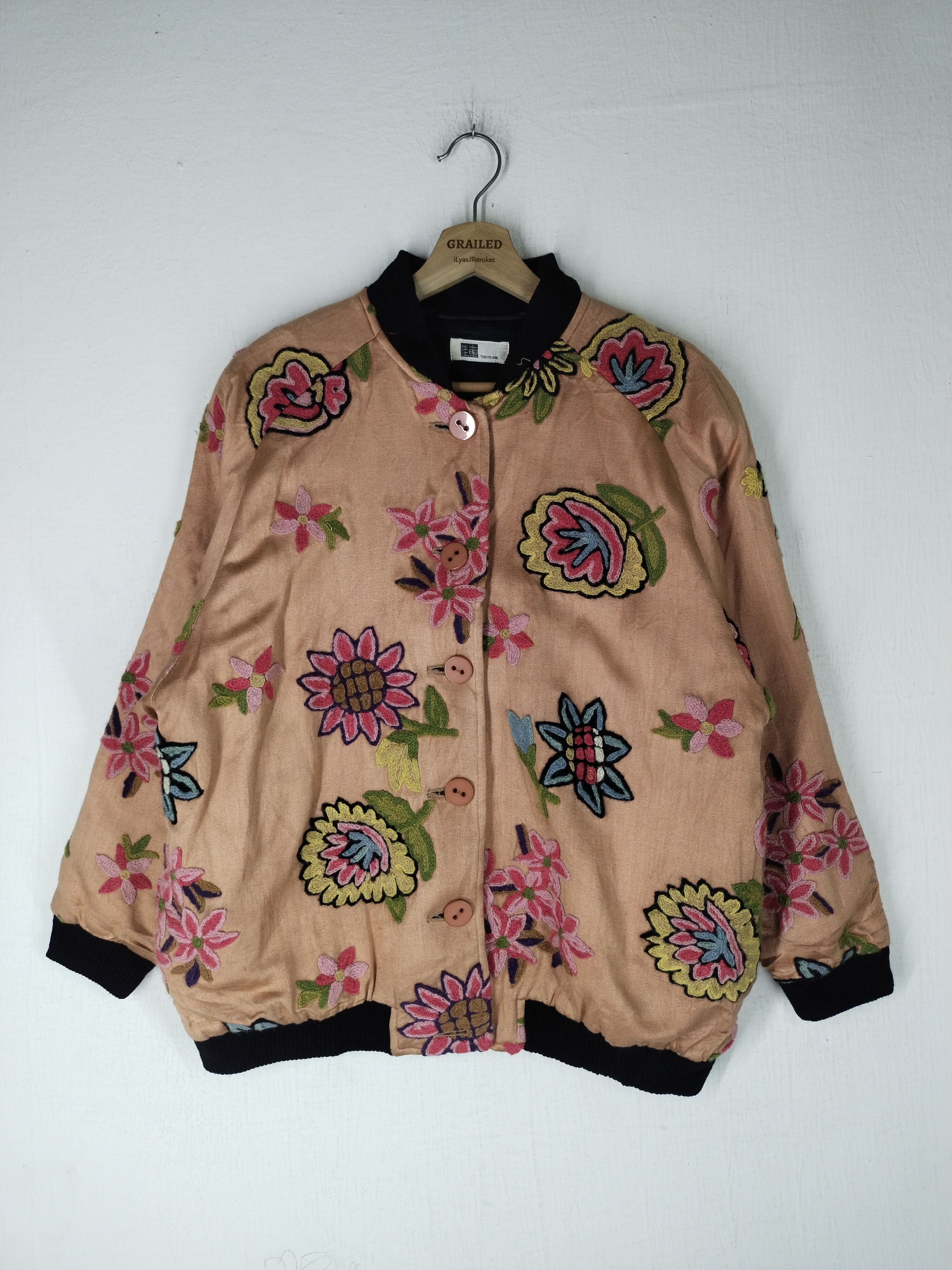 If Six Was Nine × Japanese Brand Vintage Tokyo Kea Embroidery Flower Jacket Size US L / EU 52-54 / 3 - 1 Thumbnail