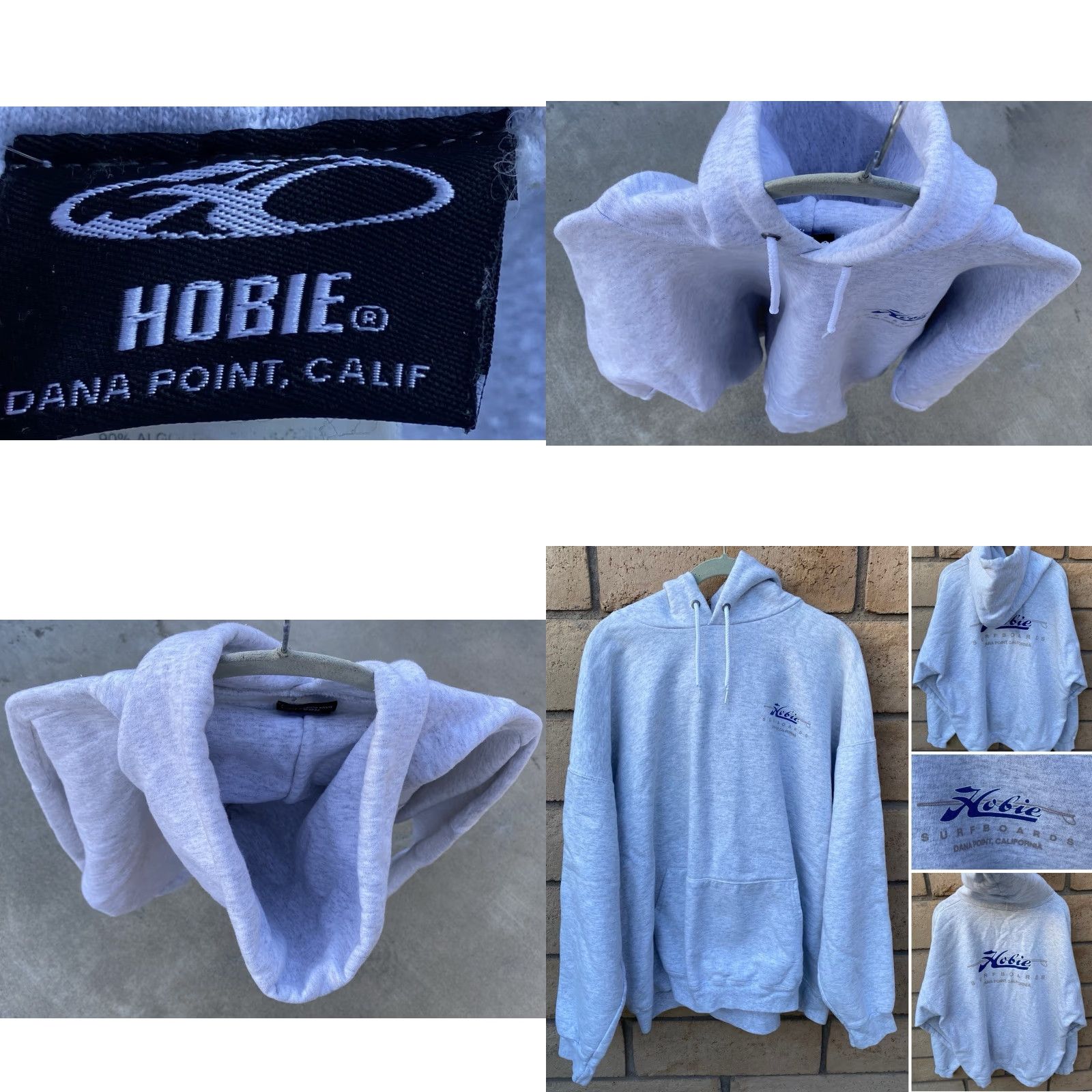 Vintage VINTAGE Hobie Surfboards Dana Point CA Hoodie Sweatshirt Gray Pullover XL 90s Mens Size US XL / EU 56 / 4 - 8 Thumbnail