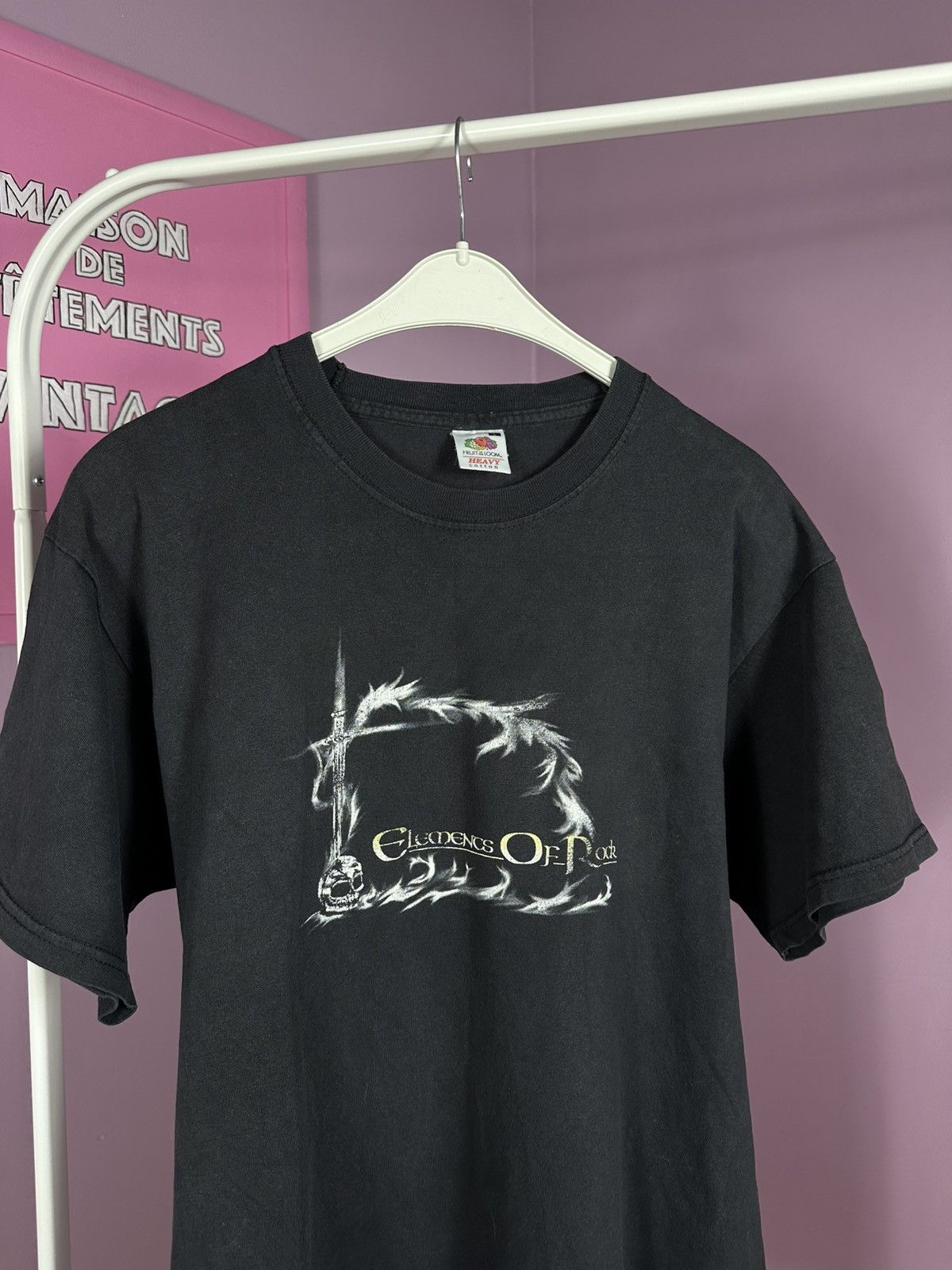 Fruit Of The Loom Elements Of Rock Vintage T Shirt Heavy Metal Festival Size US L / EU 52-54 / 3 - 3 Thumbnail