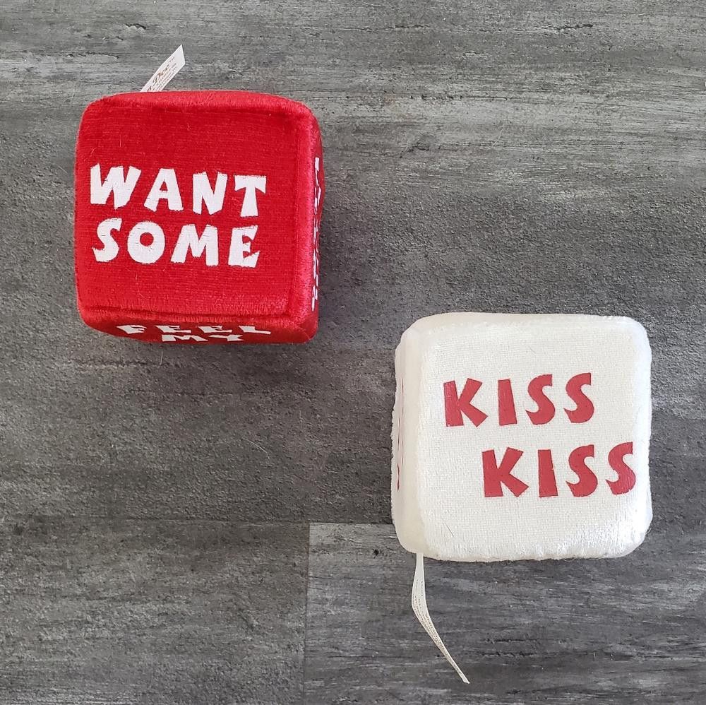 Designer Red White Adult Playtime Foam S Dice Size ONE SIZE - 2 Thumbnail
