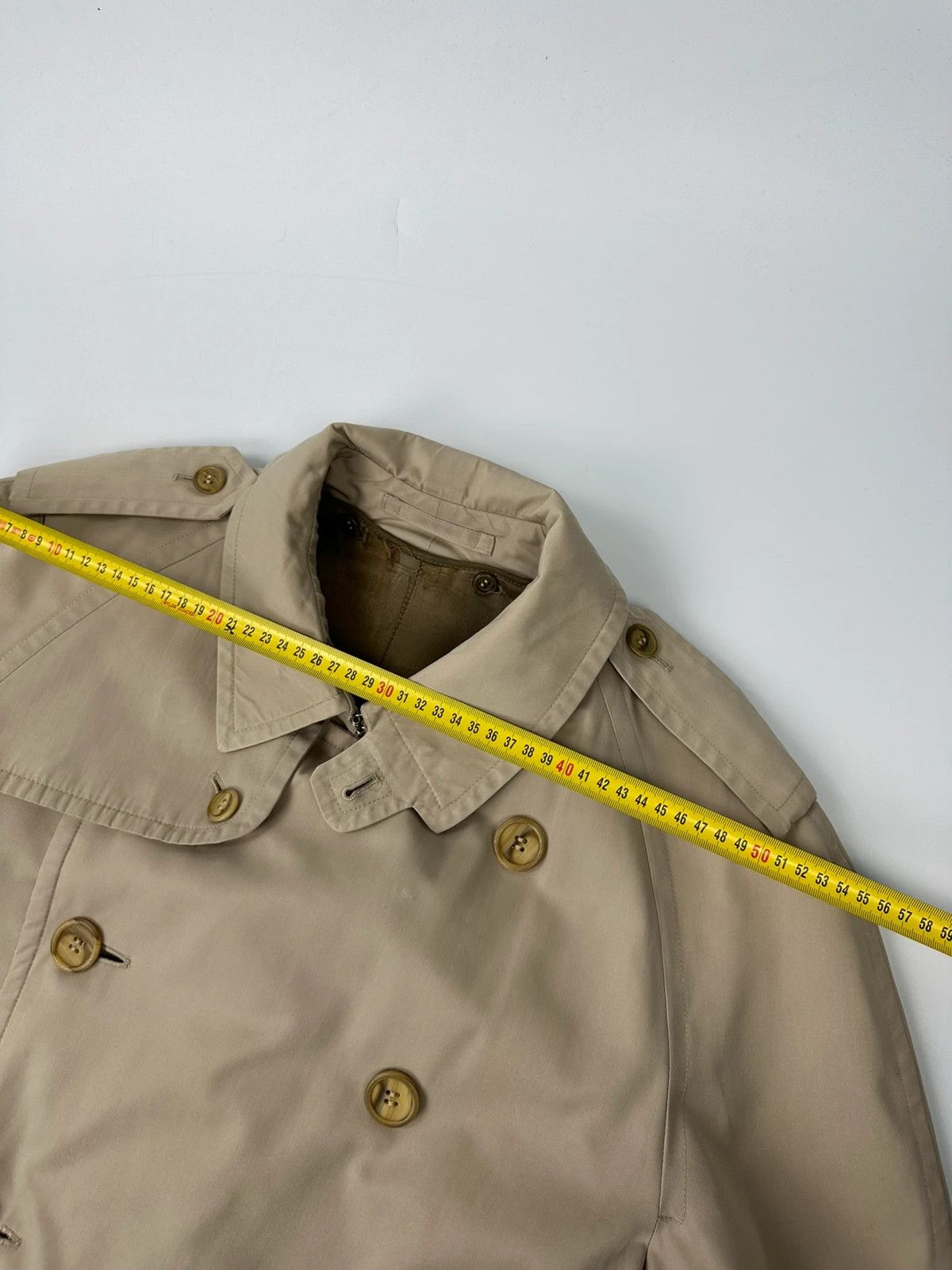 Burberry Burberrys 80’s Beige Trench Coat Jacket Double Breasted Size US L / EU 52-54 / 3 - 20 Thumbnail