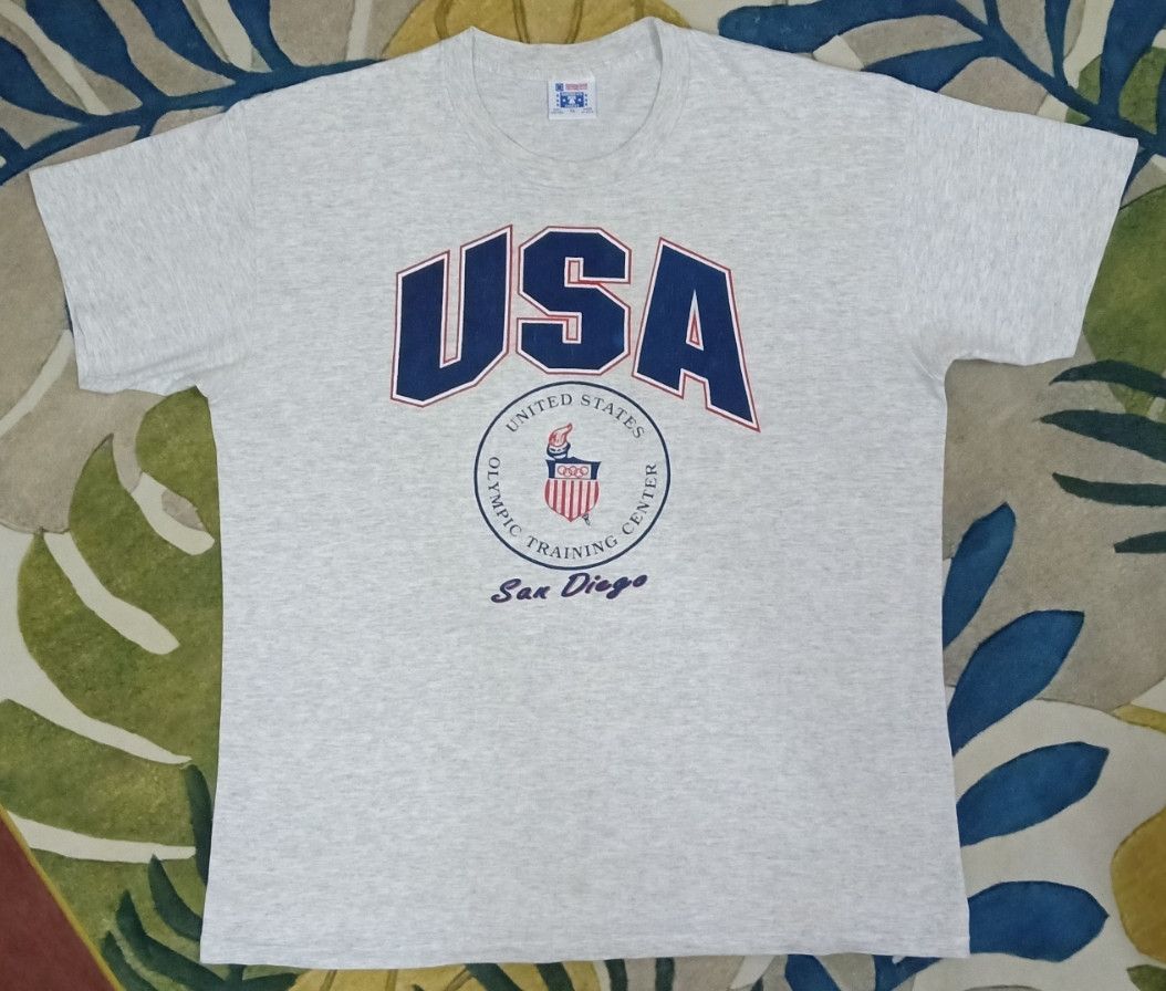 USA Olympics × Vintage Vintage 90s USA Olympic Training Center San Diego T-shirt Size US XL / EU 56 / 4 - 3 Thumbnail