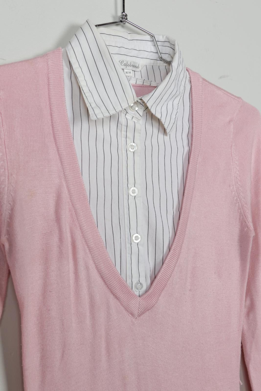 Other 00's Cafebrand V-Neck Sweater Long Sleeve Button-Up Size S / US 4 / IT 40 - 3 Thumbnail