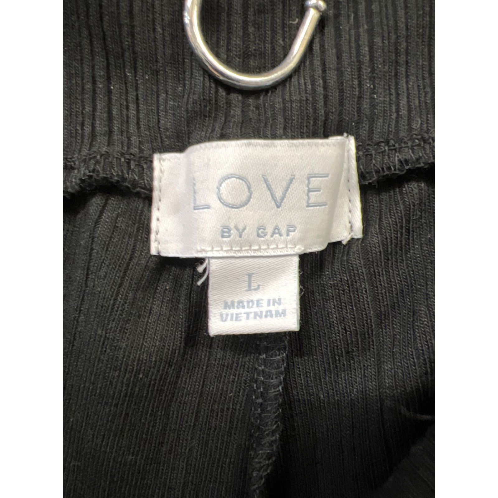 Gap GAP Black Flare Pintuck Track Pants Women's L NWT Regular Size US Lattice Love Theme Sweatpants Jersey Cotton Drawstring Size 36" / US 14 / IT 50 - 3 Thumbnail