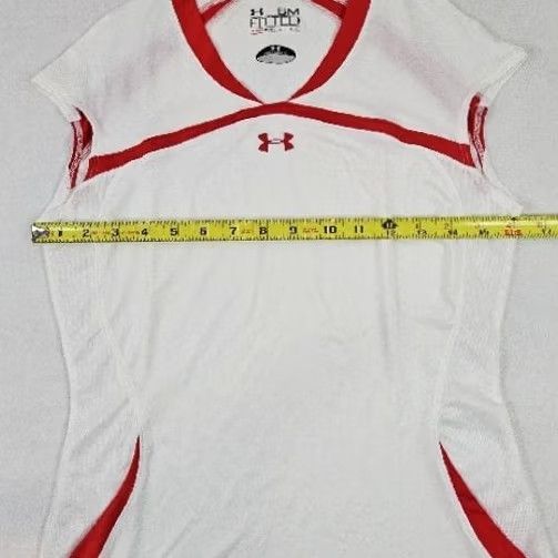 Under Armour Under Armour Volleyball Jersey Cap Sleeve White S Fitted Damen Shirt Size S / US 4 / IT 40 - 4 Thumbnail