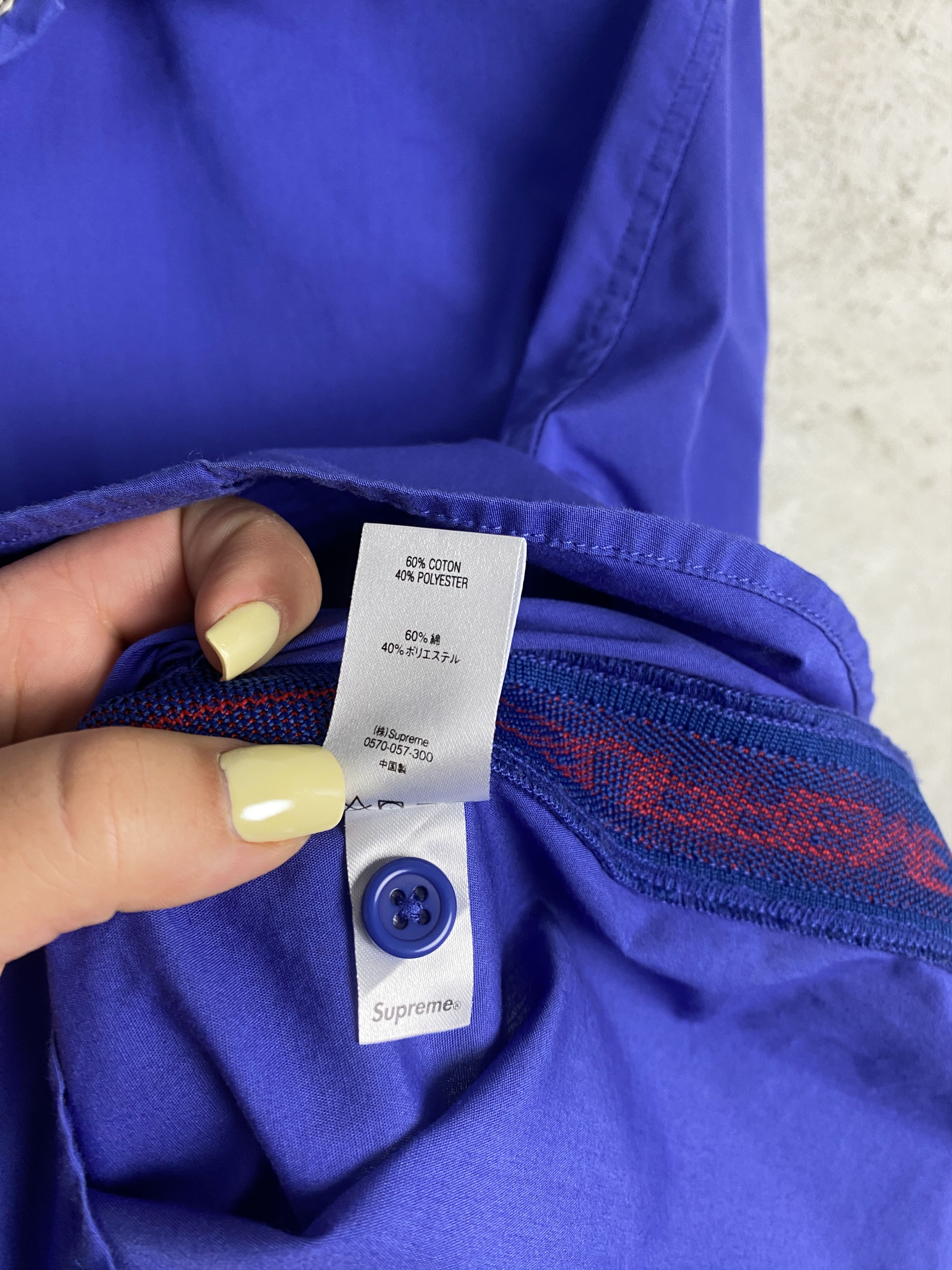Supreme Supreme Logo Rib Short sleeve work shirt SS21 Dusty Royal Size US M / EU 48-50 / 2 - 6 Thumbnail