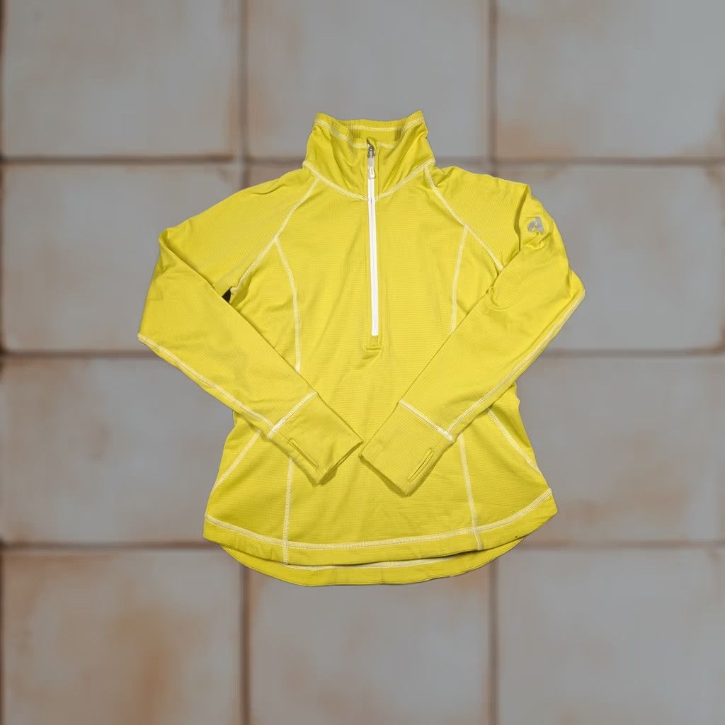 Eddie Bauer VINTAGE Eddie Bauer First Ascent Pullover Womens M Yellow 1/4 Zip Thermal Fleece Size M / US 6-8 / IT 42-44 - 1 Thumbnail
