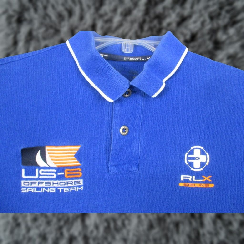 Ralph Lauren RLX Ralph Lauren Shirt Mens Large Blue US-6 Offshore Sailing Team Polo Golf Size US XL / EU 56 / 4 - 1 Thumbnail