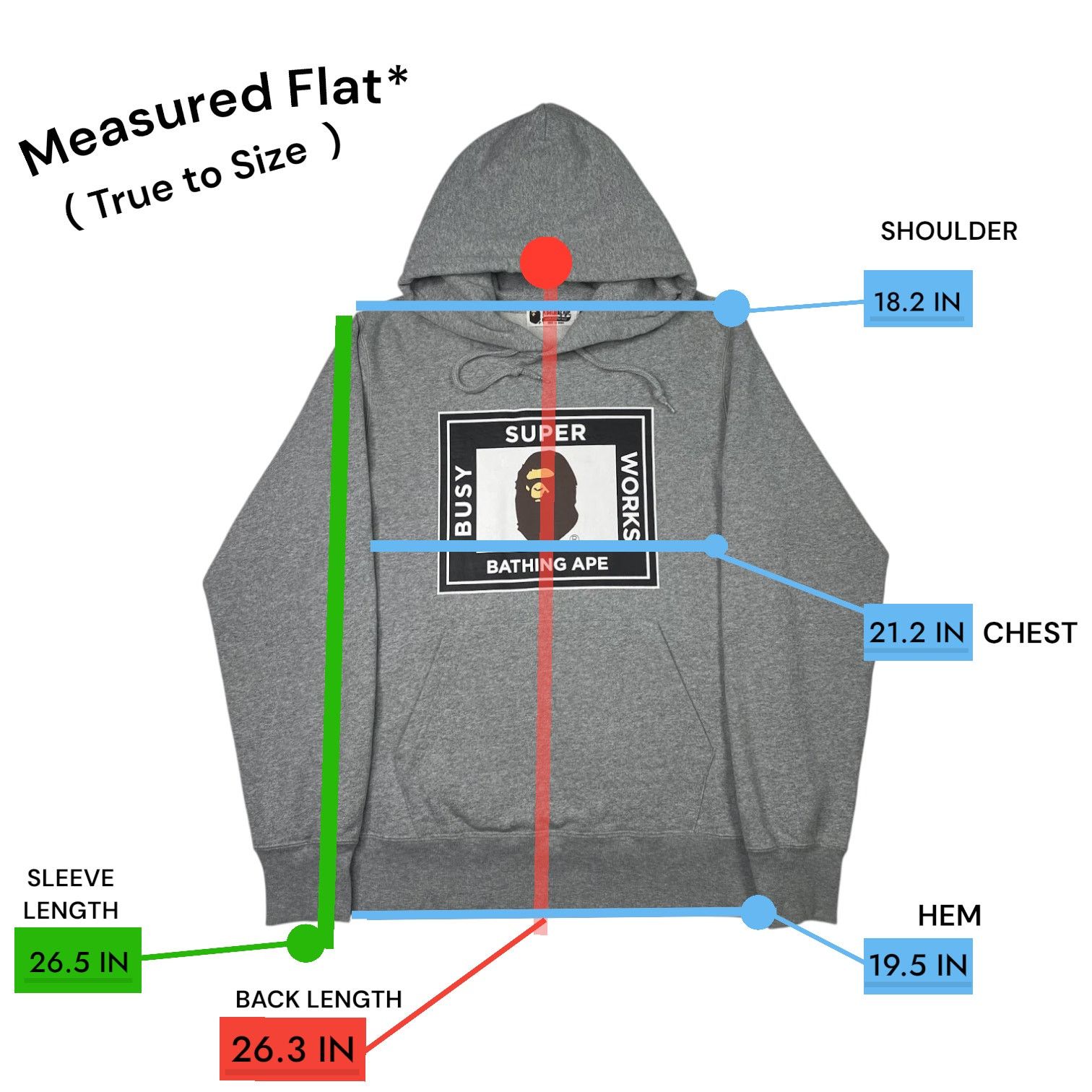 Bape BAPE Busy Super Works Pullover Hoodie Size US L / EU 52-54 / 3 - 9 Thumbnail