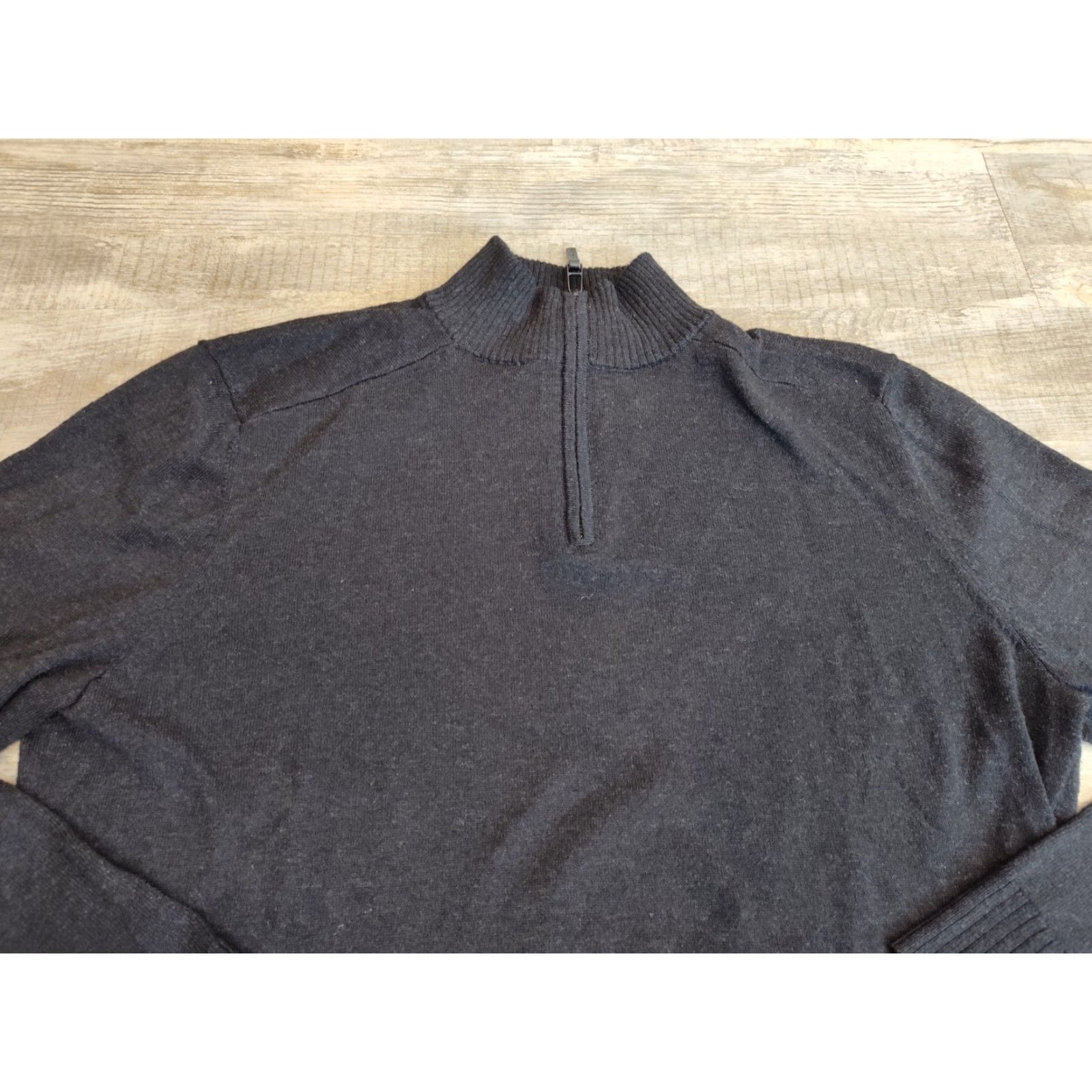 Smartwool SmartWool Sweater Mens L Black 1/4 Zip Mock Neck Pullover Size US L / EU 52-54 / 3 - 6 Thumbnail