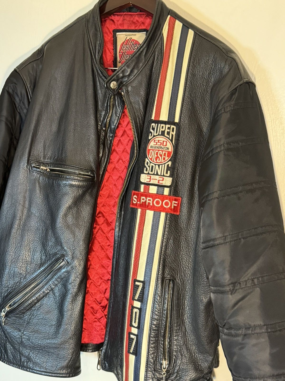 Diesel Vintage Diesel leather Bomber Jacket Size US XL / EU 56 / 4 - 2 Thumbnail