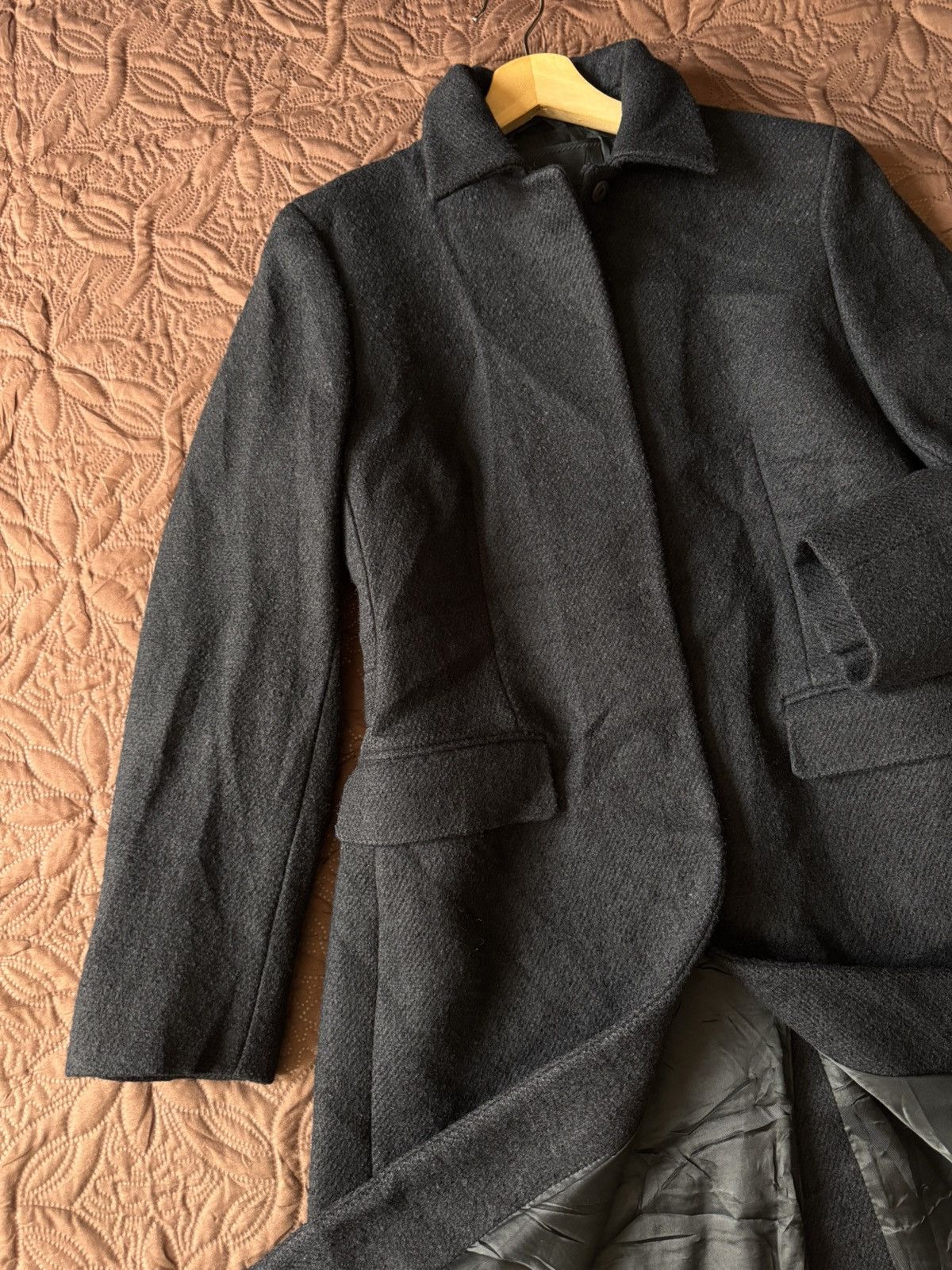 Prada PRADA Vintage Single-Breasted Black Wool Overcoat Size M / US 6-8 / IT 42-44 - 4 Thumbnail