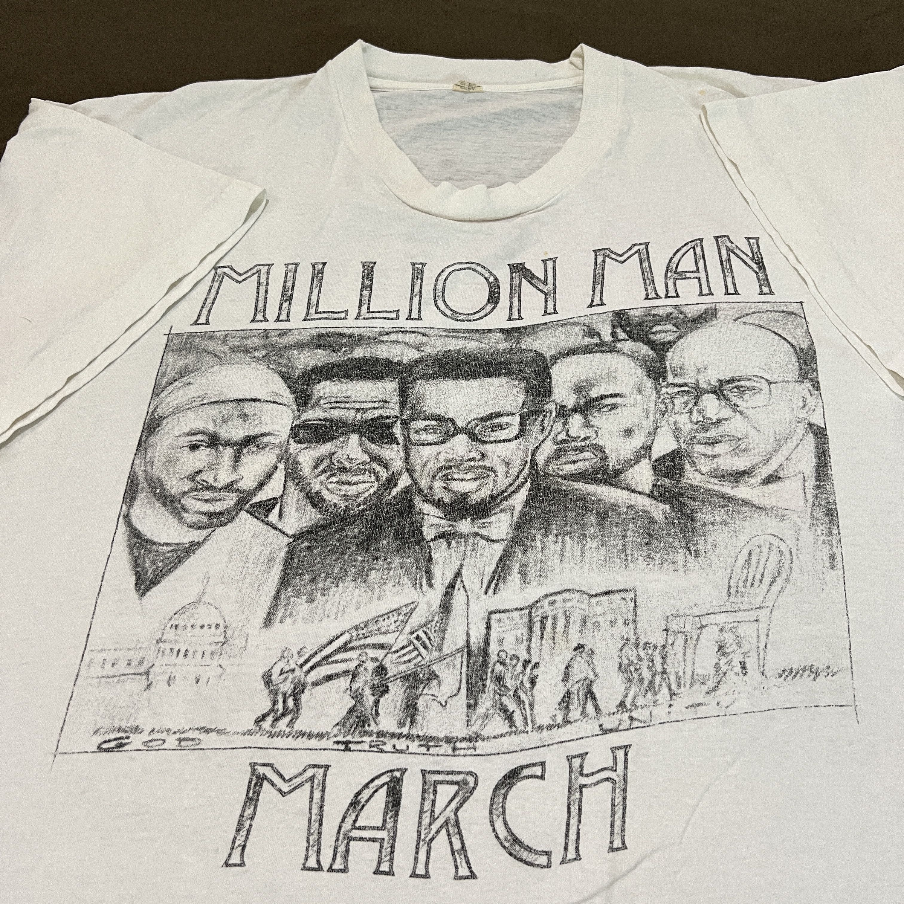 Rap Tees Vintage 90s Million Man March God truth unity Promo Tee XL Size US XL / EU 56 / 4 - 1 Thumbnail