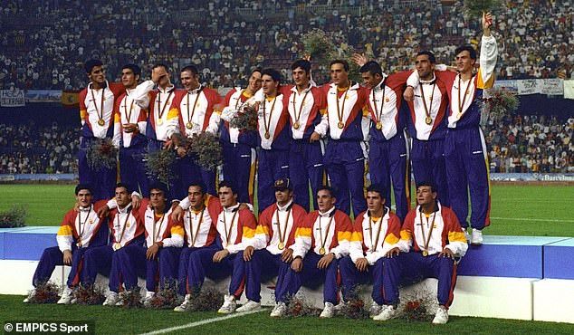 Other vintage Spain Olympics Track Jacket 1992 "Gold winners" Size US XL / EU 56 / 4 - 7 Thumbnail