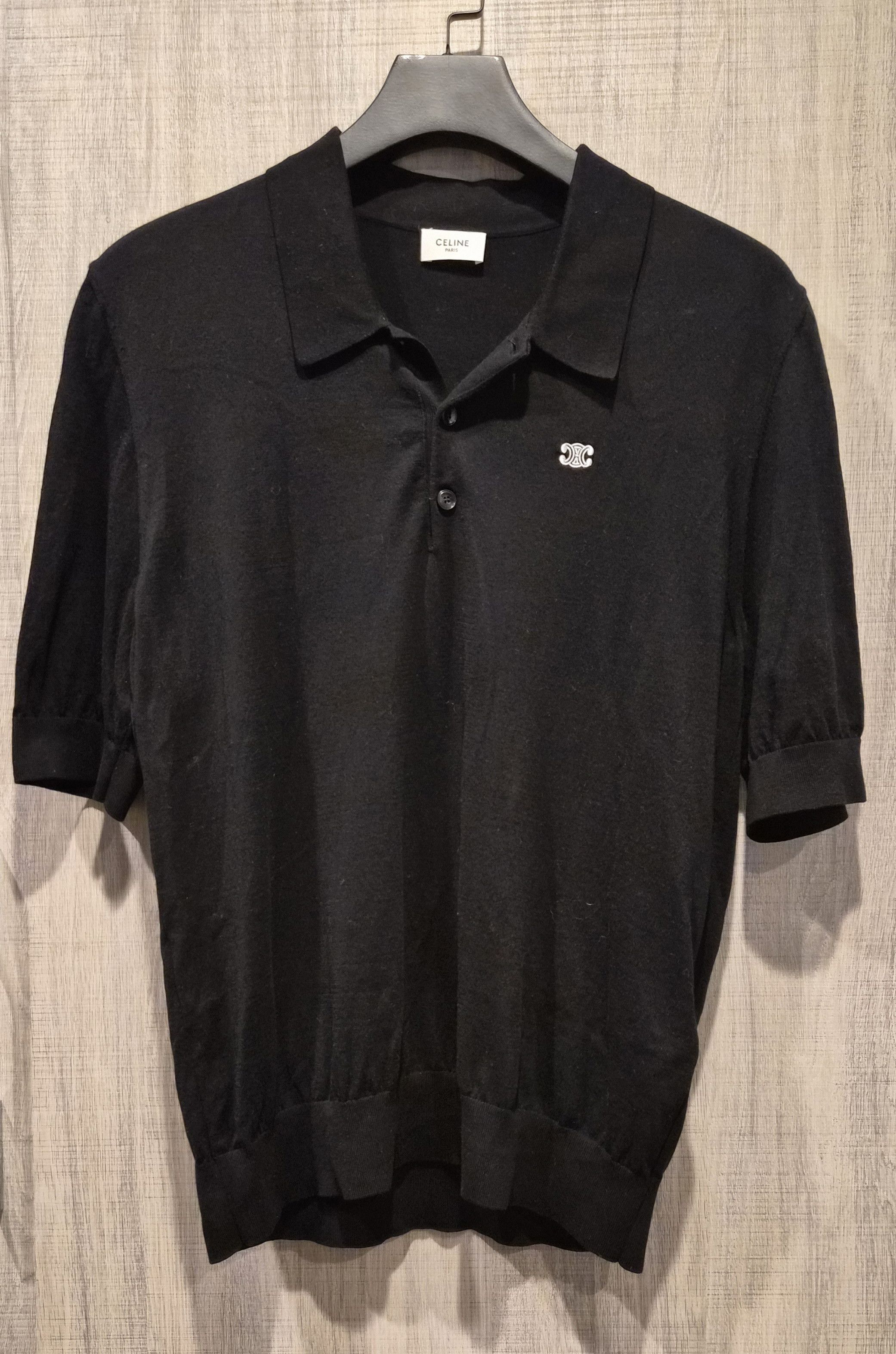 Celine Celine Triomphe Cotton Polo Size US XL / EU 56 / 4 - 1 Thumbnail