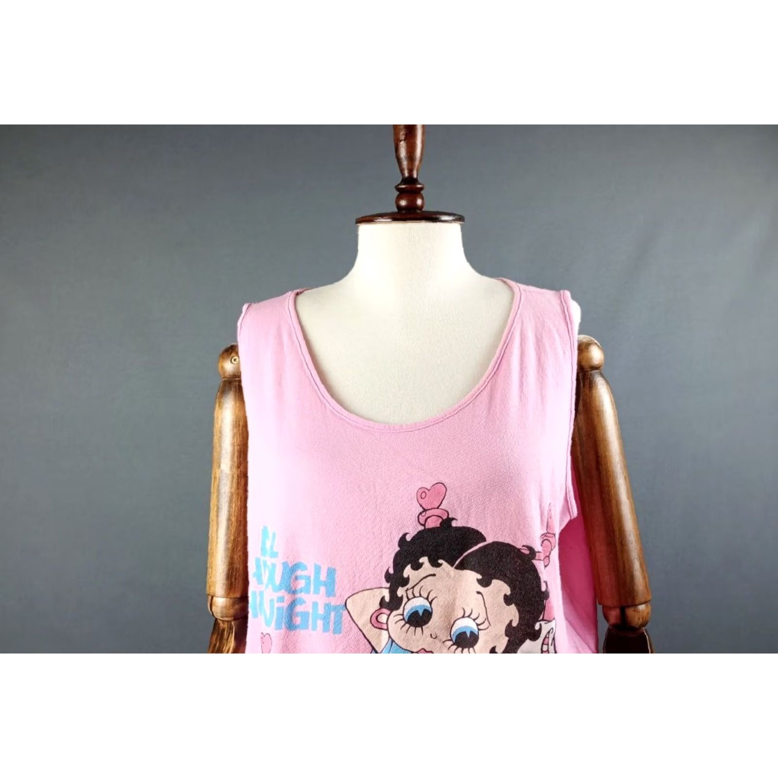 Pinko VINTAGE Betty Boop Shirt Men L Pink Graphic Tee 1990s Sleeveless Size US L / EU 52-54 / 3 - 5 Thumbnail