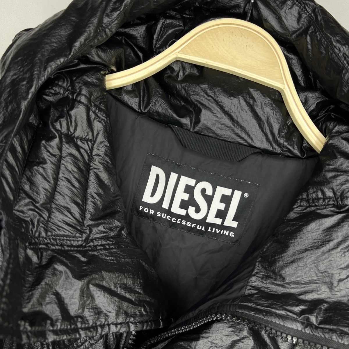 Diesel × Japanese Brand Diesel Shiny Black Nylon 2in1 Bomber Parka Puffer Jacket Y2K Size US M / EU 48-50 / 2 - 8 Thumbnail