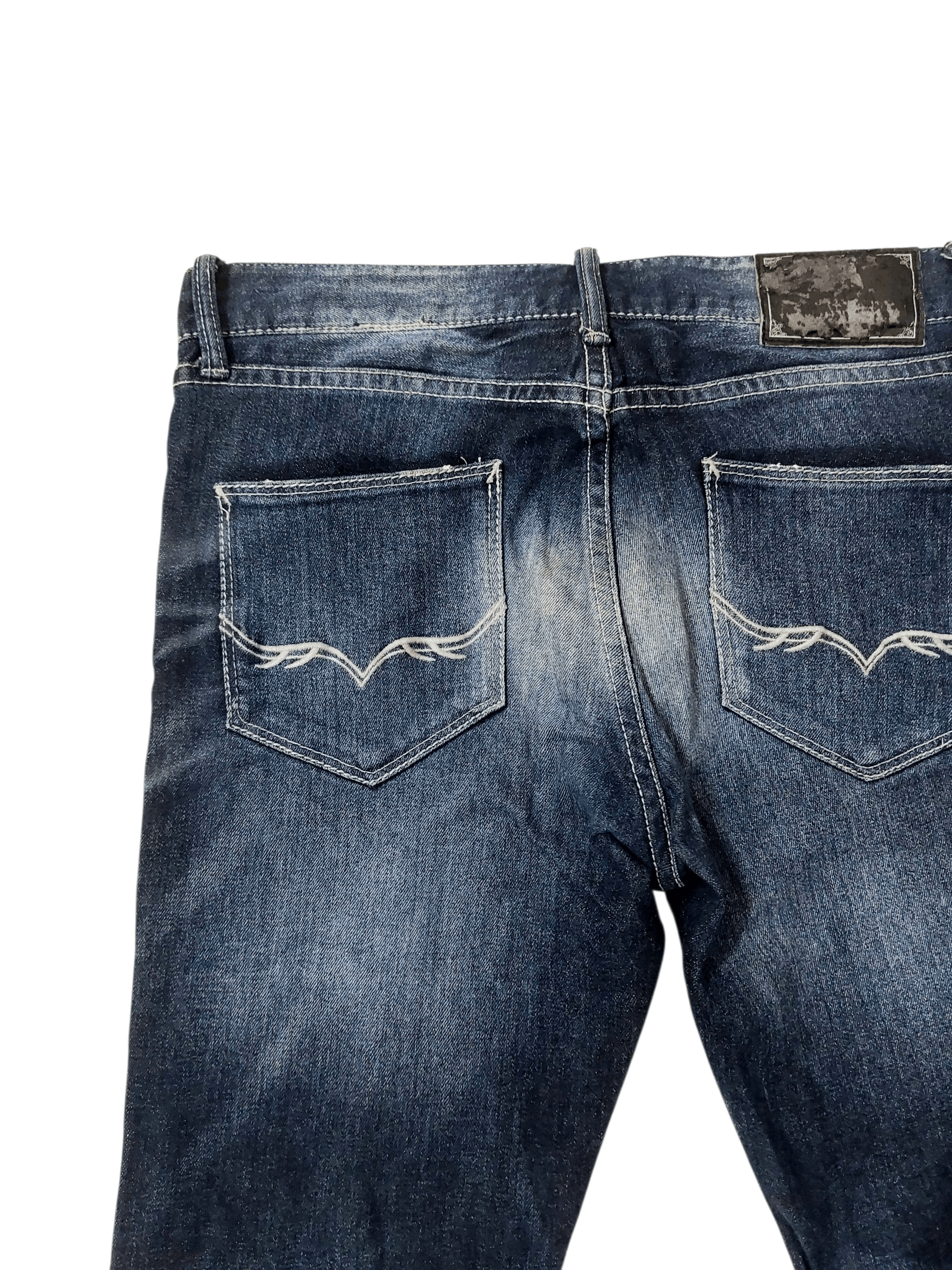 GOSTAR DE FUGA FUGA Spiral Distressed Denim Size US 31 - 13 Thumbnail