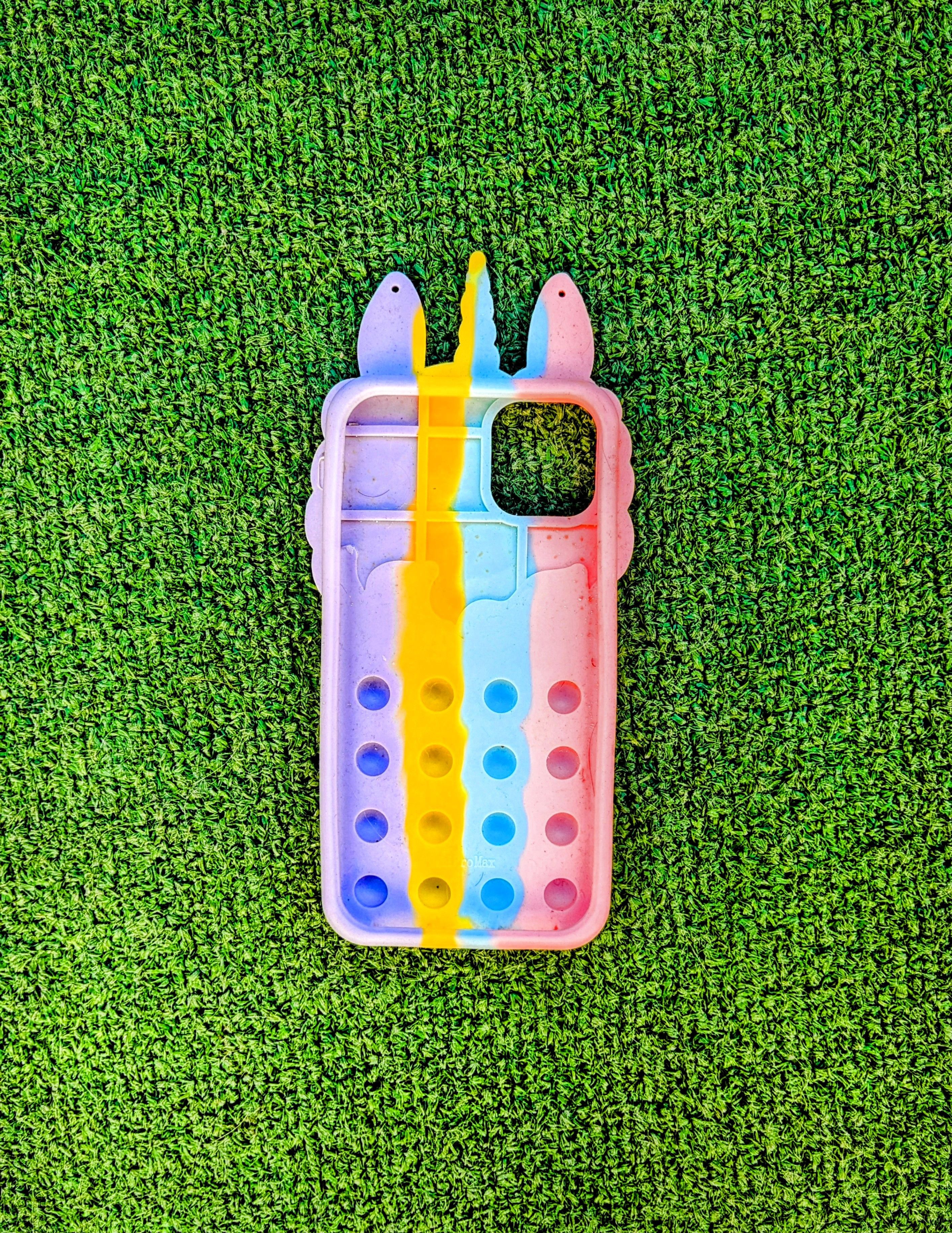 Designer Unicorn Phone Case for iPhone 12 Pop Bubble Soft Silicone Size ONE SIZE - 3 Thumbnail