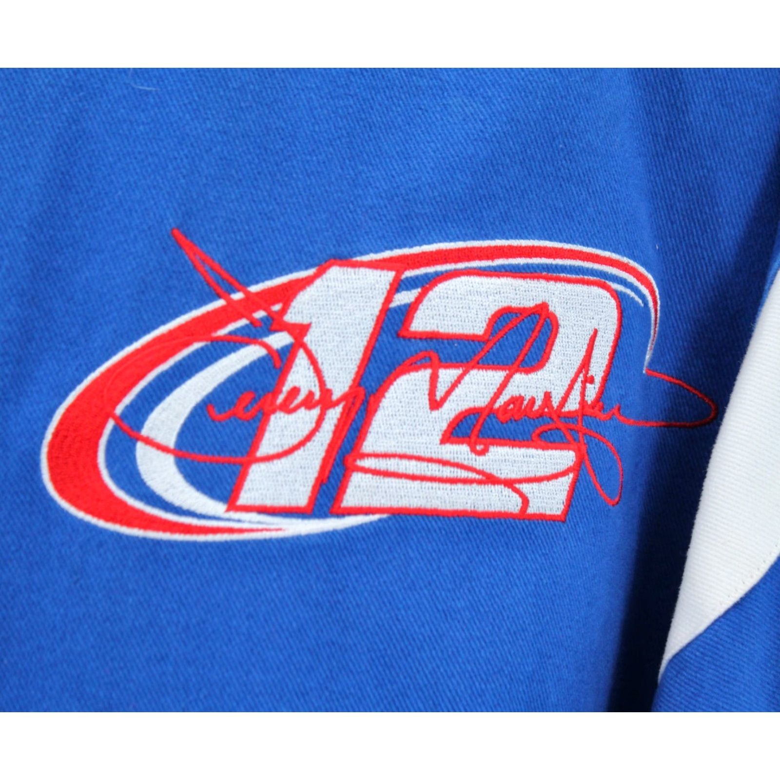 NASCAR Track Gear NASCAR Racing Jacket XL Men’s VTG 90s Jeremy Mayfield Mobil 1 Blue Cotton 1990s Size US XL / EU 56 / 4 - 7 Thumbnail