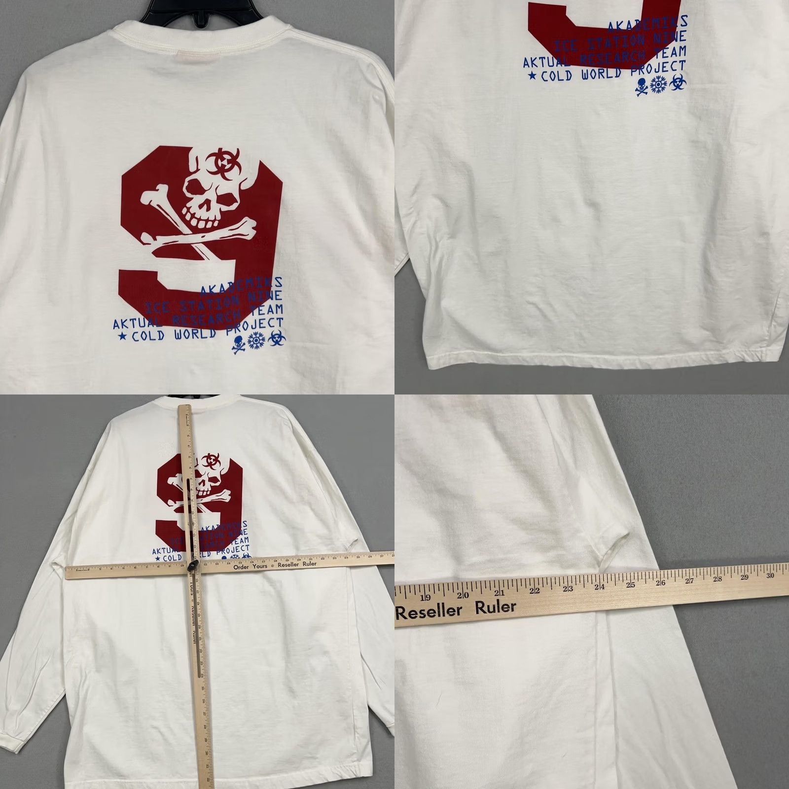 Akademiks VINTAGE Akademiks Shirt Mens 2XL Graphic Biohazard Skull Antarctica Research 90s Y2K Size US XXL / EU 58 / 5 - 8 Thumbnail