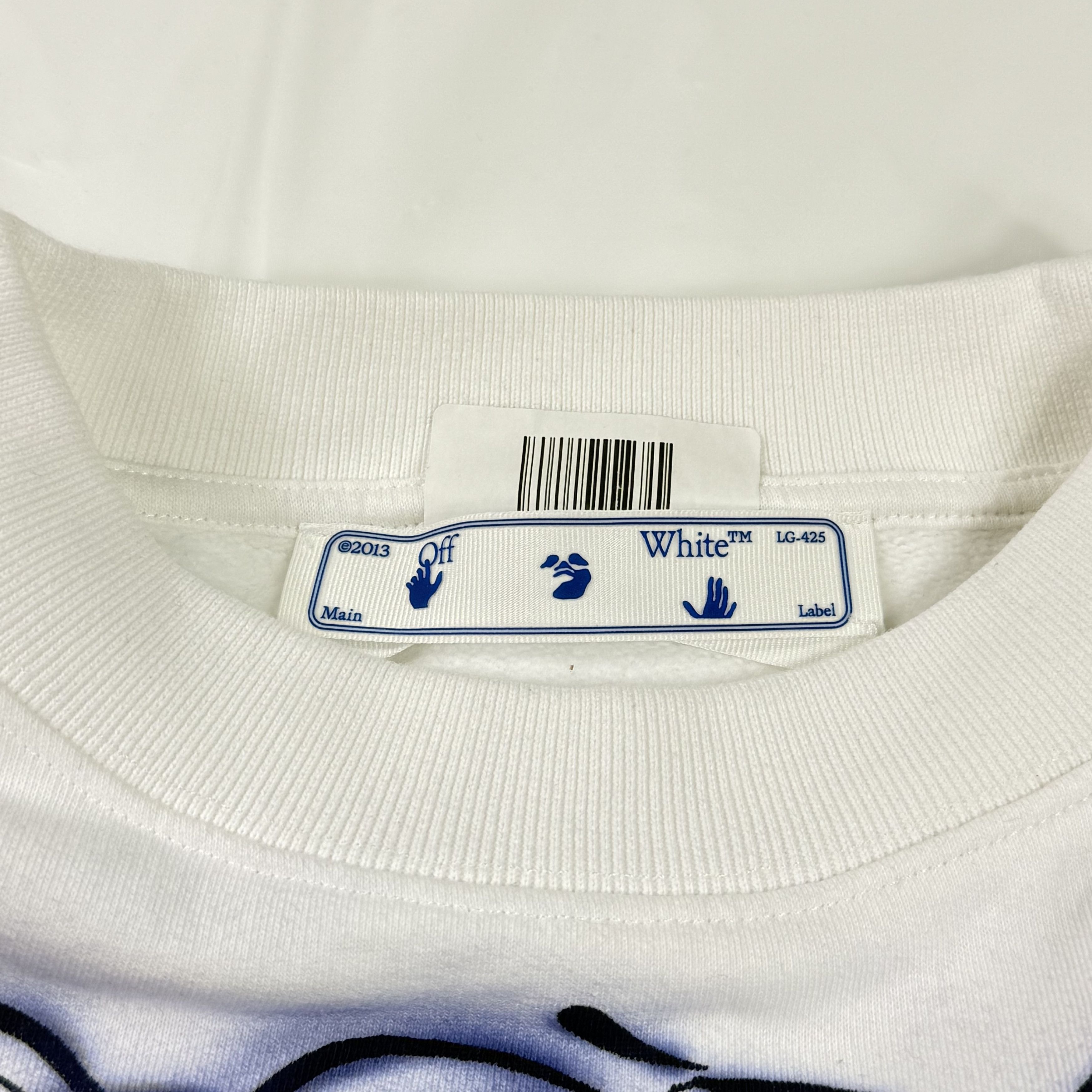 Off-White Off White Airbrush Graffiti Cropped Sweatshirt White Pink S Size US S / EU 44-46 / 1 - 5 Thumbnail