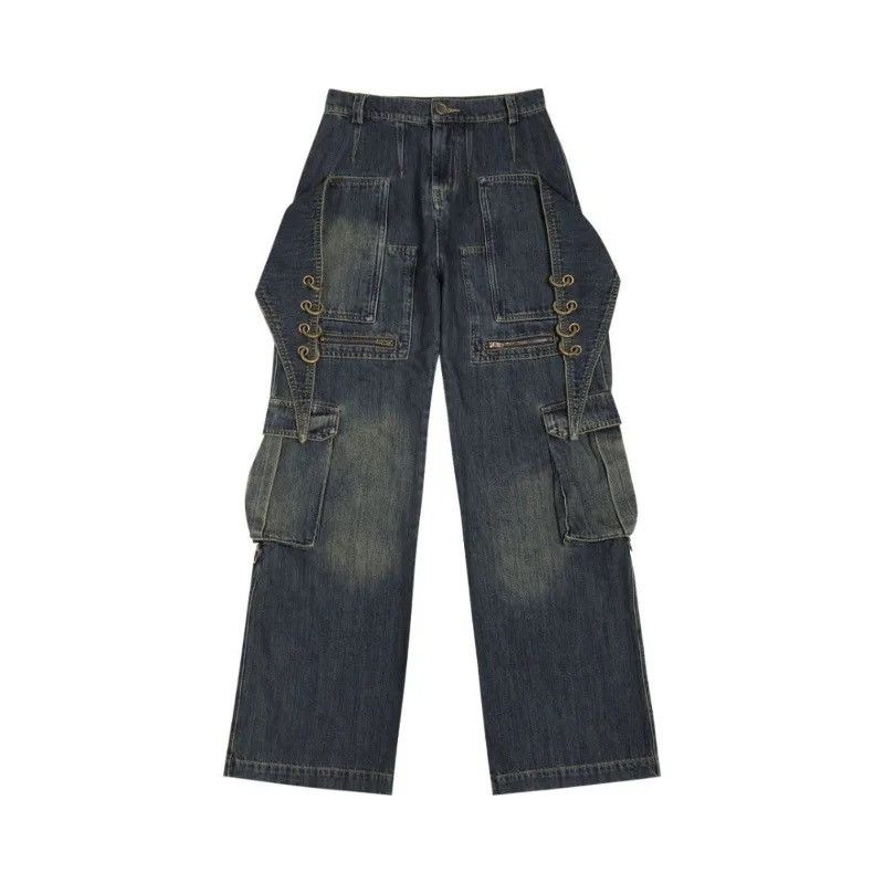 Japanese Brand × Vintage Y2K Street Fashion Retro Big Pocket Design Straight Size 29" - 3 Thumbnail