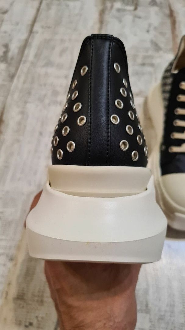 Rick Owens Drkshdw Rick Owens DRKSHDW Abstract Ramones Eyelet Low Top Sneakers Size US 7.5 / EU 40-41 - 7 Thumbnail
