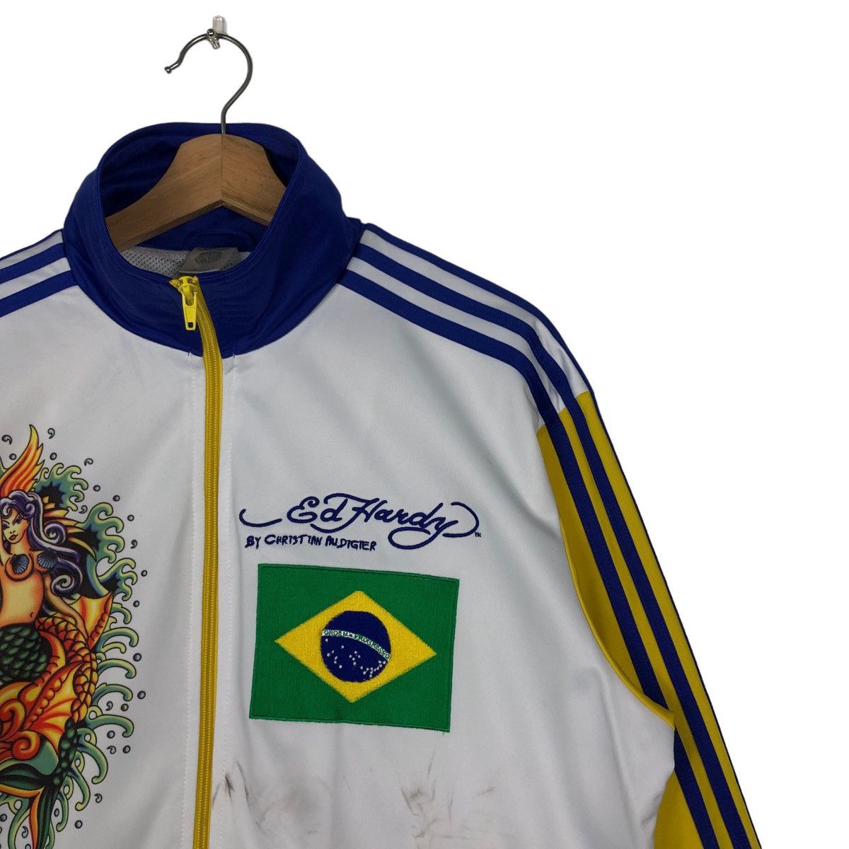 Christian Audigier Rare Over Print Tracktop Jacket Ed Hardy Big Logo Spell Out Size US M / EU 48-50 / 2 - 5 Thumbnail