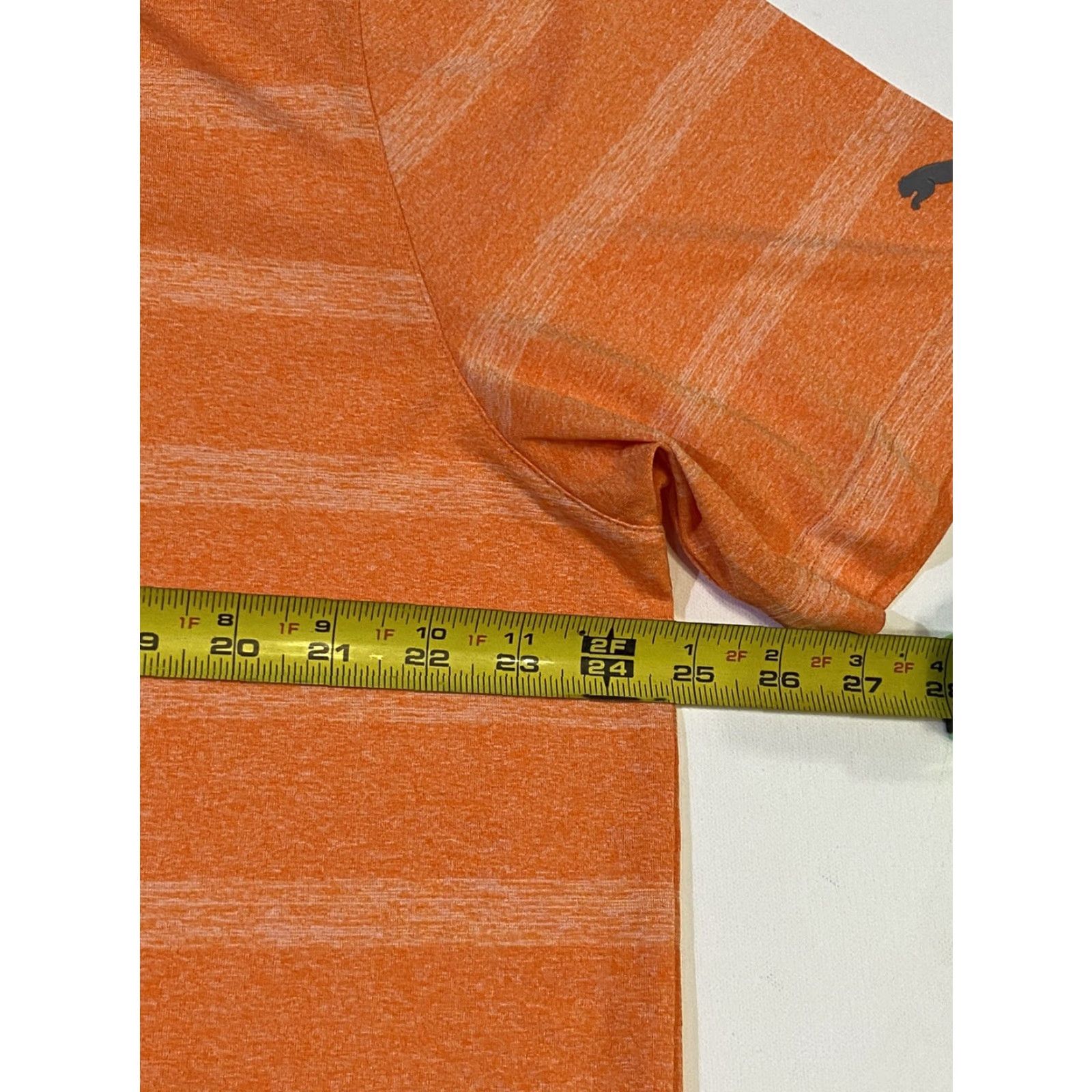 Puma PUMA Golf Polo Shirt Mens XL Orange Striped Short Sleeve Button Collared Performance Activewear Casual Sportswear Size US XL / EU 56 / 4 - 3 Thumbnail