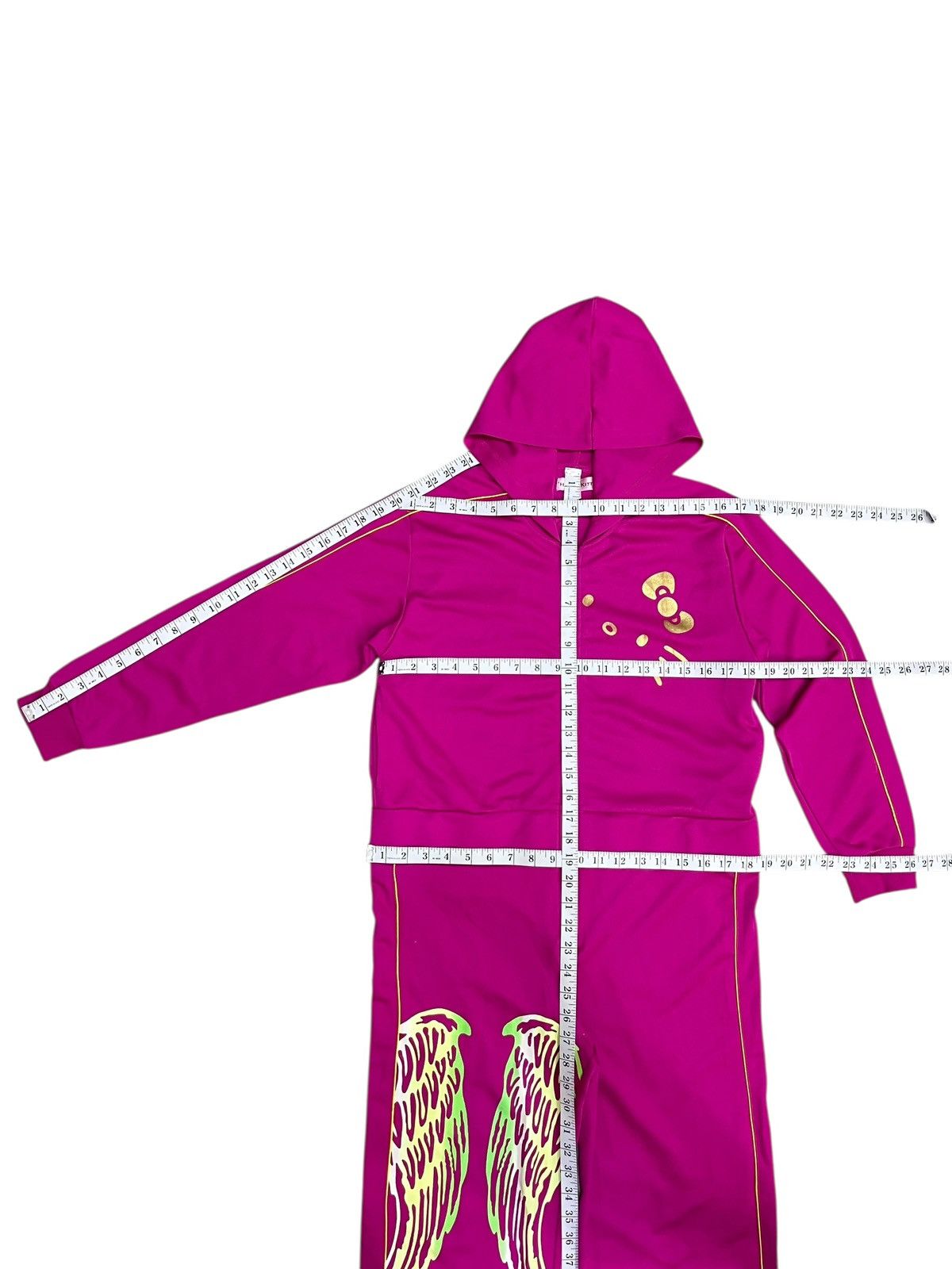 Anime DOPE💖 Y2K Hello Kitty Angel Wings Hoodie Jumpsuit © 2009 Size 27" / US 4 / IT 40 - 9 Thumbnail