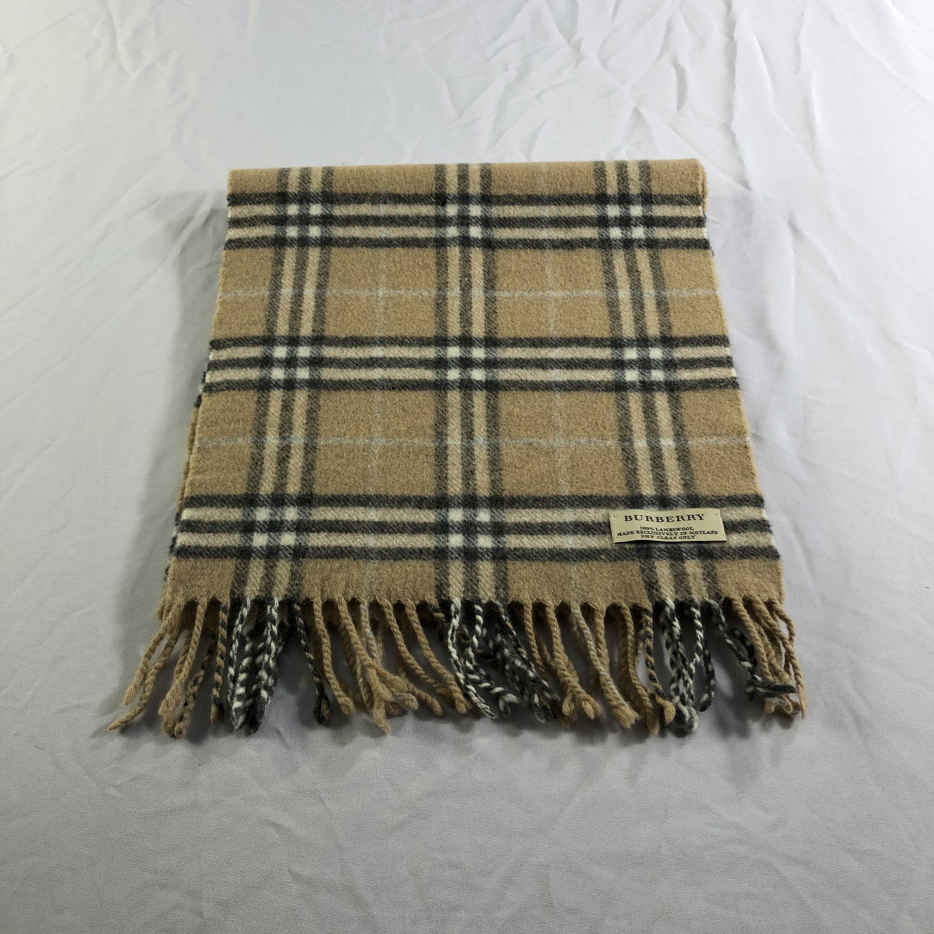 Burberry Burberrys Wool Scarf Muffler Neckwear V2401 Size ONE SIZE - 3 Thumbnail